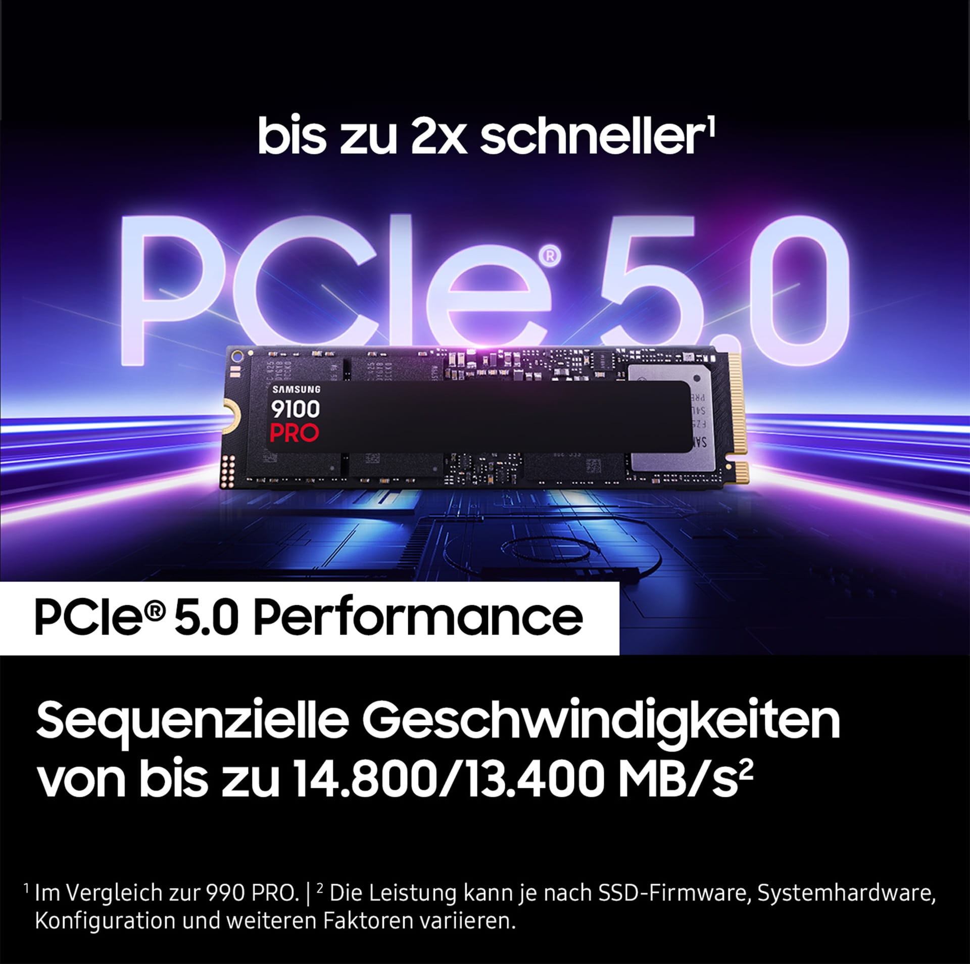 Samsung 9100 PRO MZ-VAP1T0 - SSD - verschlüsselt - 1 TB - intern - M.2 2280 - PCI Express 5.0 x4 (NVMe)