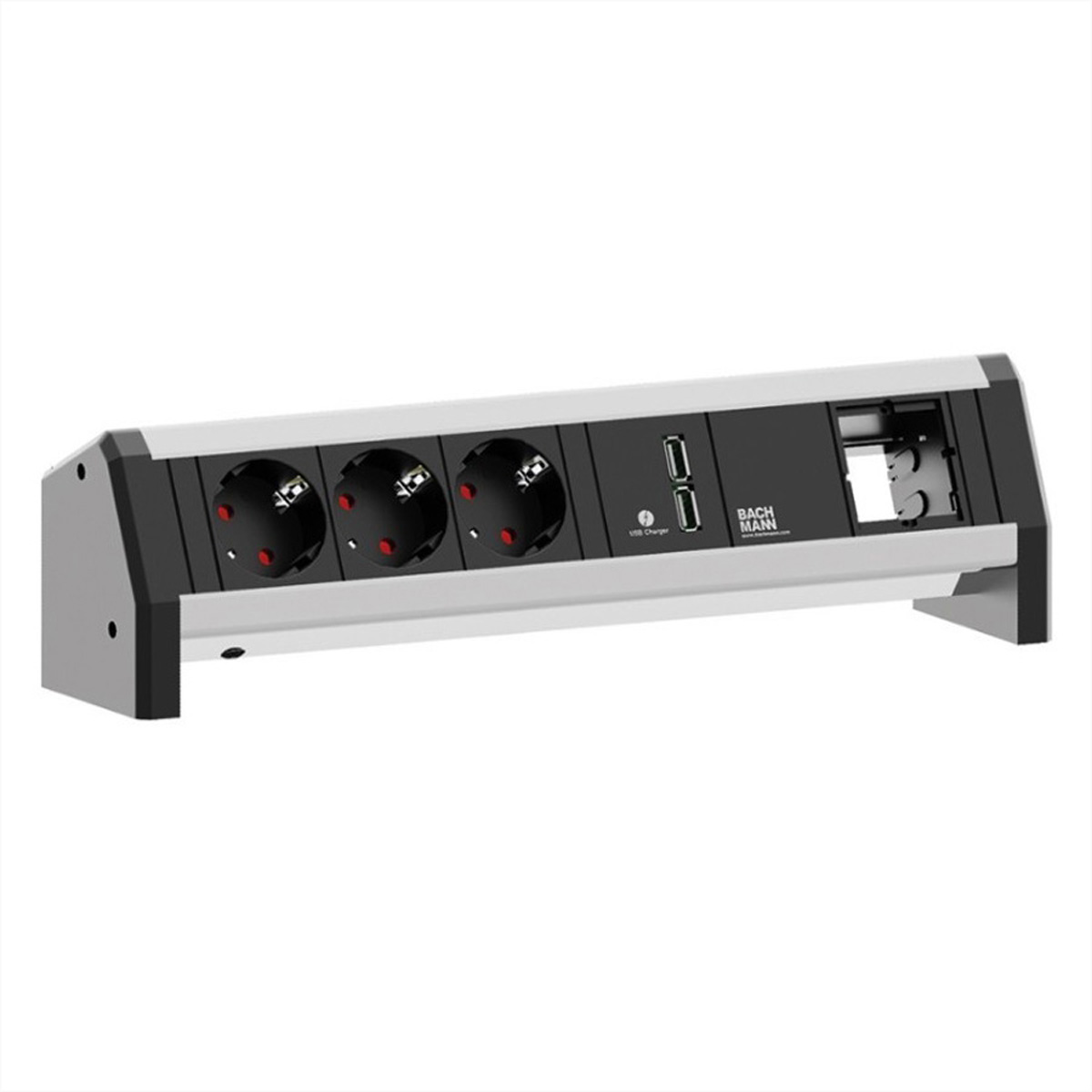 Bachmann DESK - Steckdosenleiste - Eingabe, Eingang GST18 - Ausgangsanschlüsse: 5 (USB, power CEE 7/3)