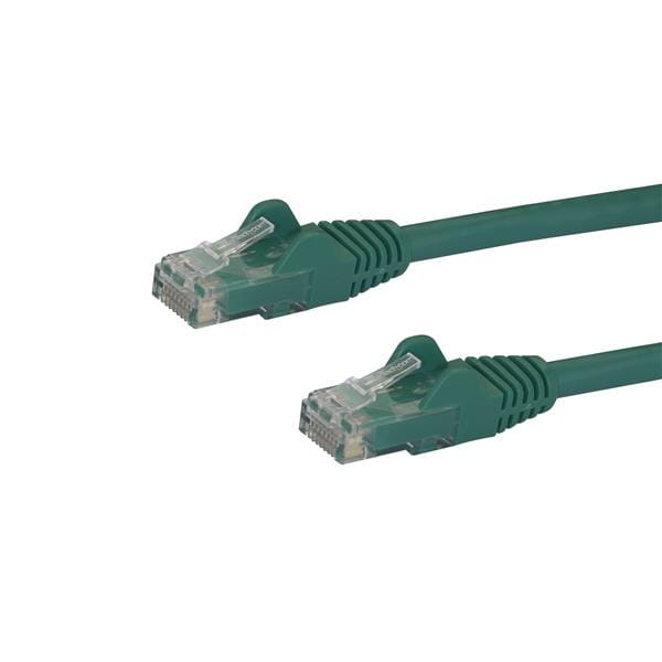 StarTech.com Startech 10m CAT6 Ethernet Cable, 10 Gigabit Snagless RJ45 650MHz 100W PoE Patch Cord, CAT 6 10GbE UTP Network Cable w/Strain Relief, Green, Wiring is UL Certified/TIA - Category 6 - 24AWG (N6PATC10MGN)