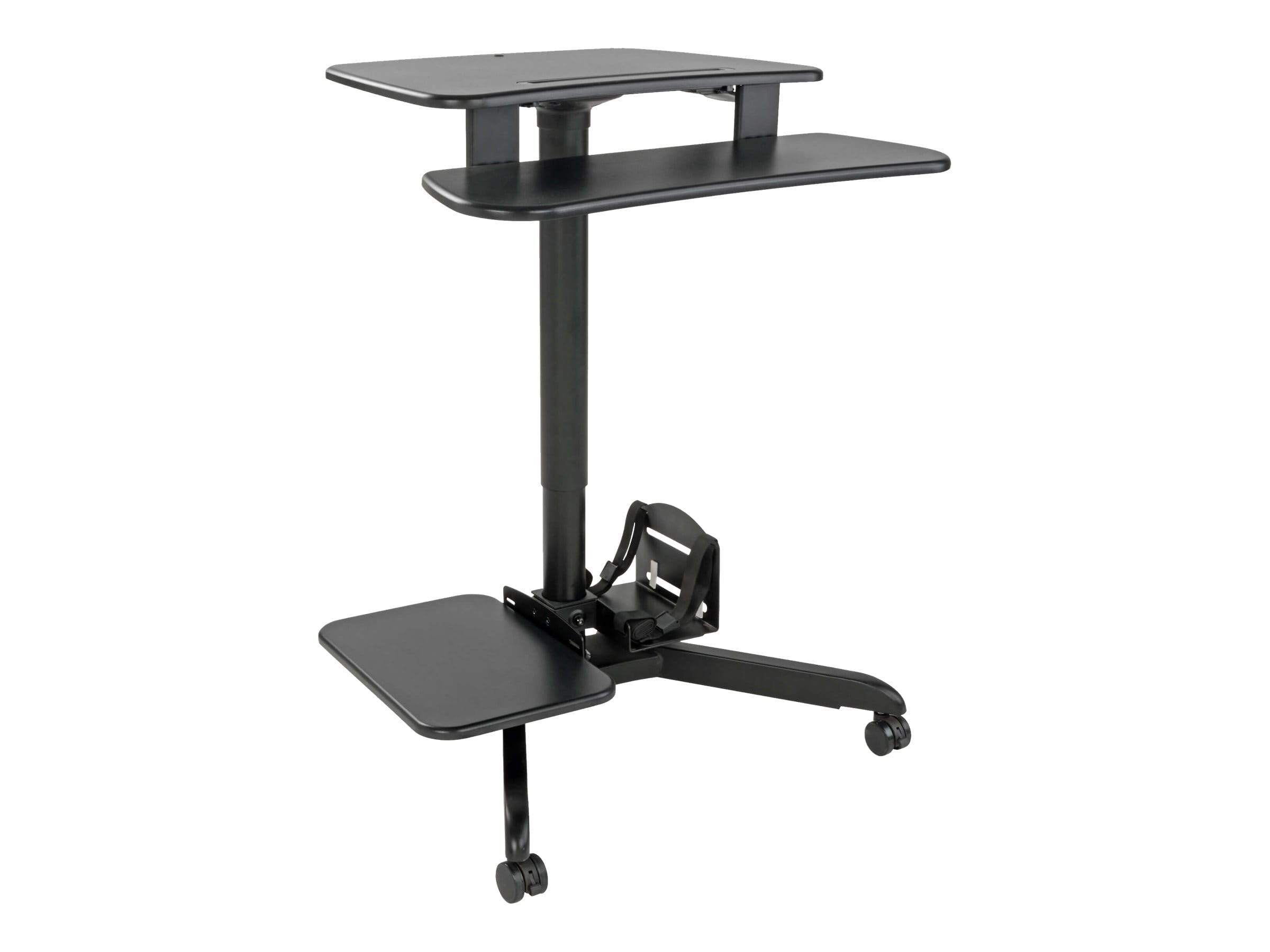 Tripp Eaton Tripp Lite Series Rolling Desk TV / Monitor Cart - Height Adjustable - Wagen (Befestigungen, Tastaturablage, Schraubenschlüssel, Bildschirmregal)