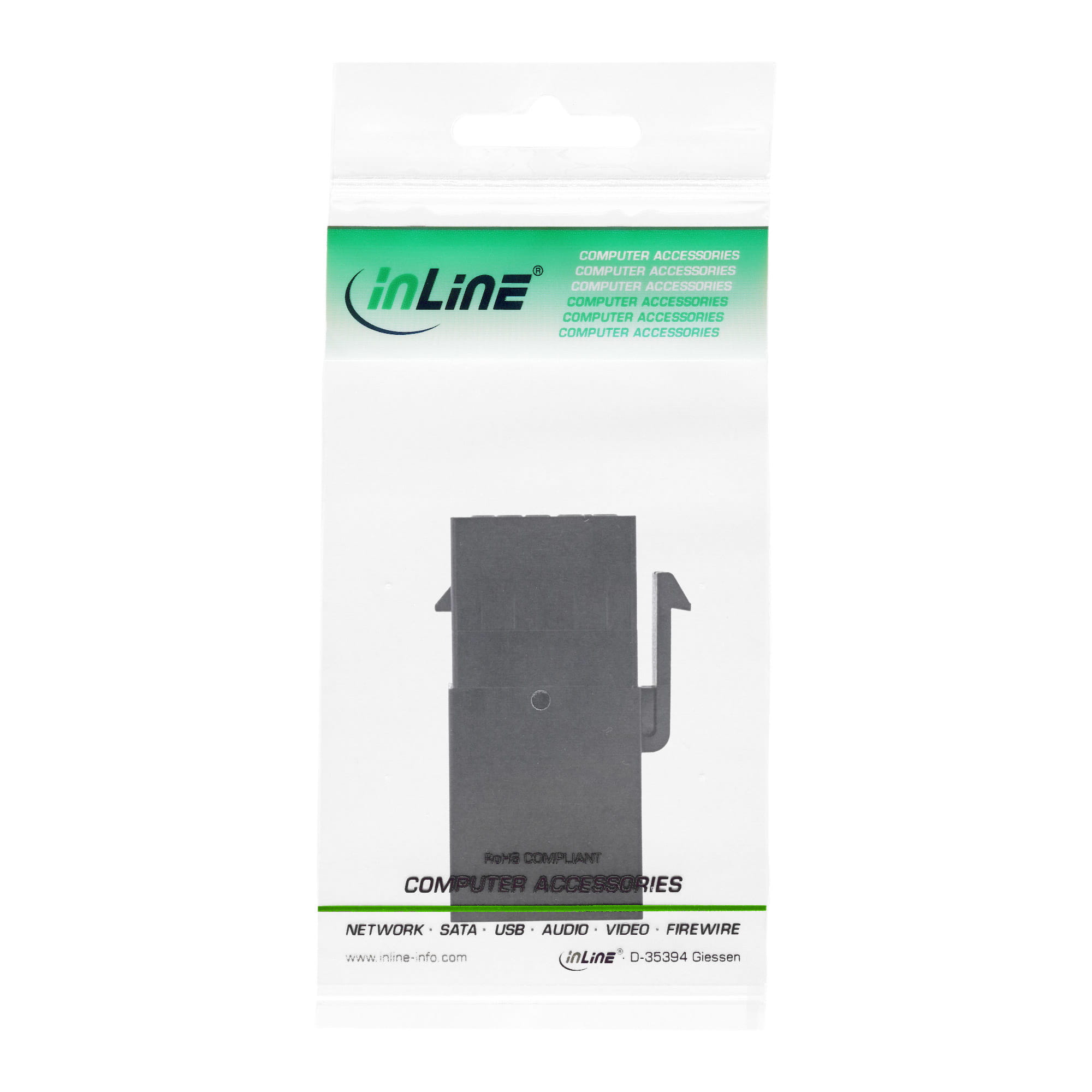InLine USB 3.1 Keystone Snap-In Einsatz - USB-A Buchse / Buchse - schwarz