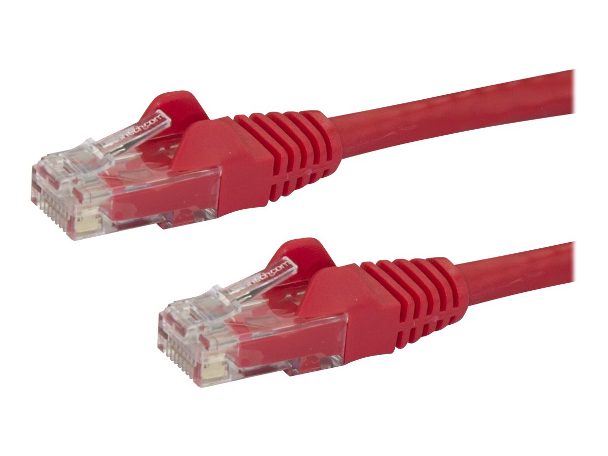 StarTech.com 7m CAT6 Ethernet Cable, 10 Gigabit Snagless RJ45 650MHz 100W PoE Patch Cord, CAT 6 10GbE UTP Network Cable w/Strain Relief, Red, Wiring is UL Certified/TIA - Category 6 - 24AWG (N6PATC7MRD)