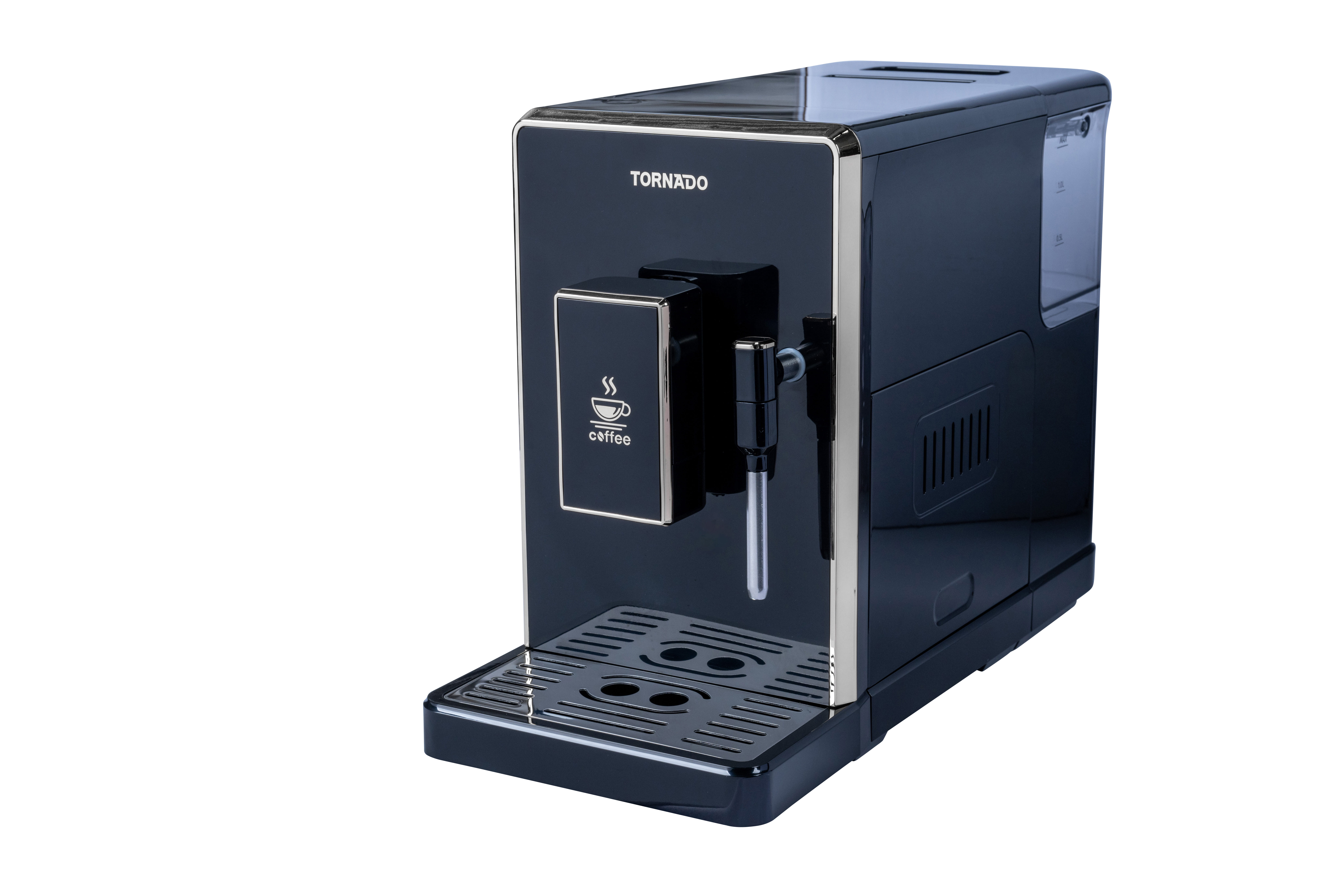 Tornado TCM-9008A-GS, Espressomaschine, Kaffeebohnen, Eingebautes Mahlwerk, Schwarz