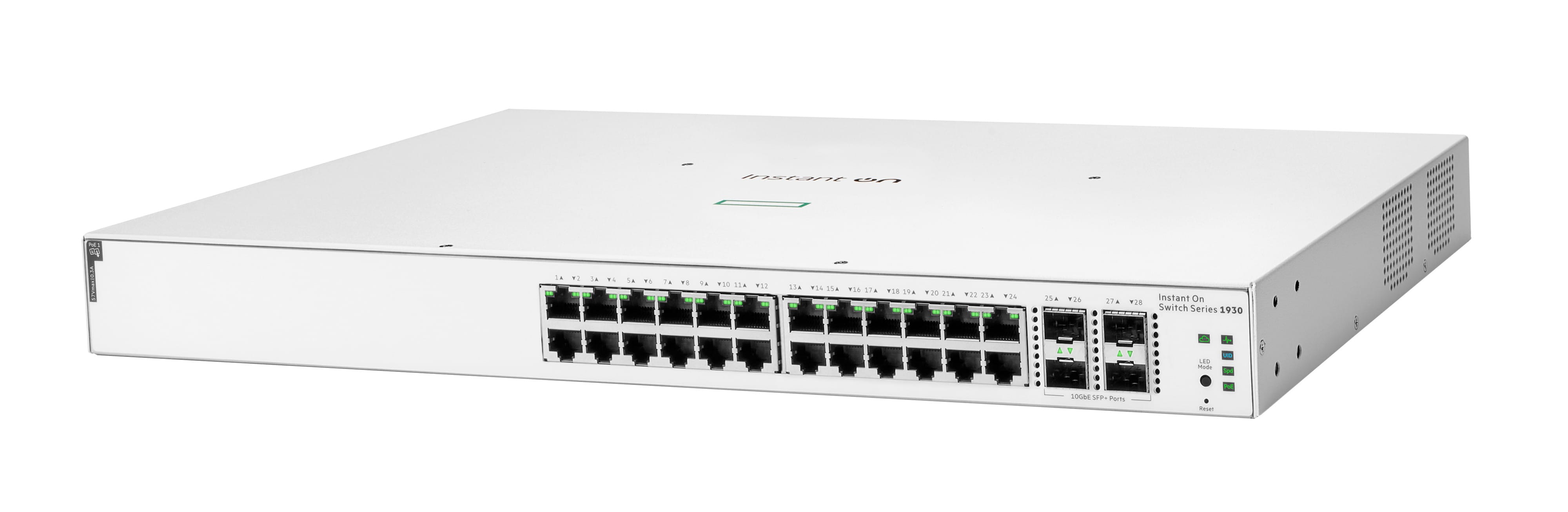 HPE Networking Instant On 1930 24G Class4 PoE 4SFP/SFP+ 370W Switch - Switch - L3 - managed - 24 x 10/100/1000 (PoE)