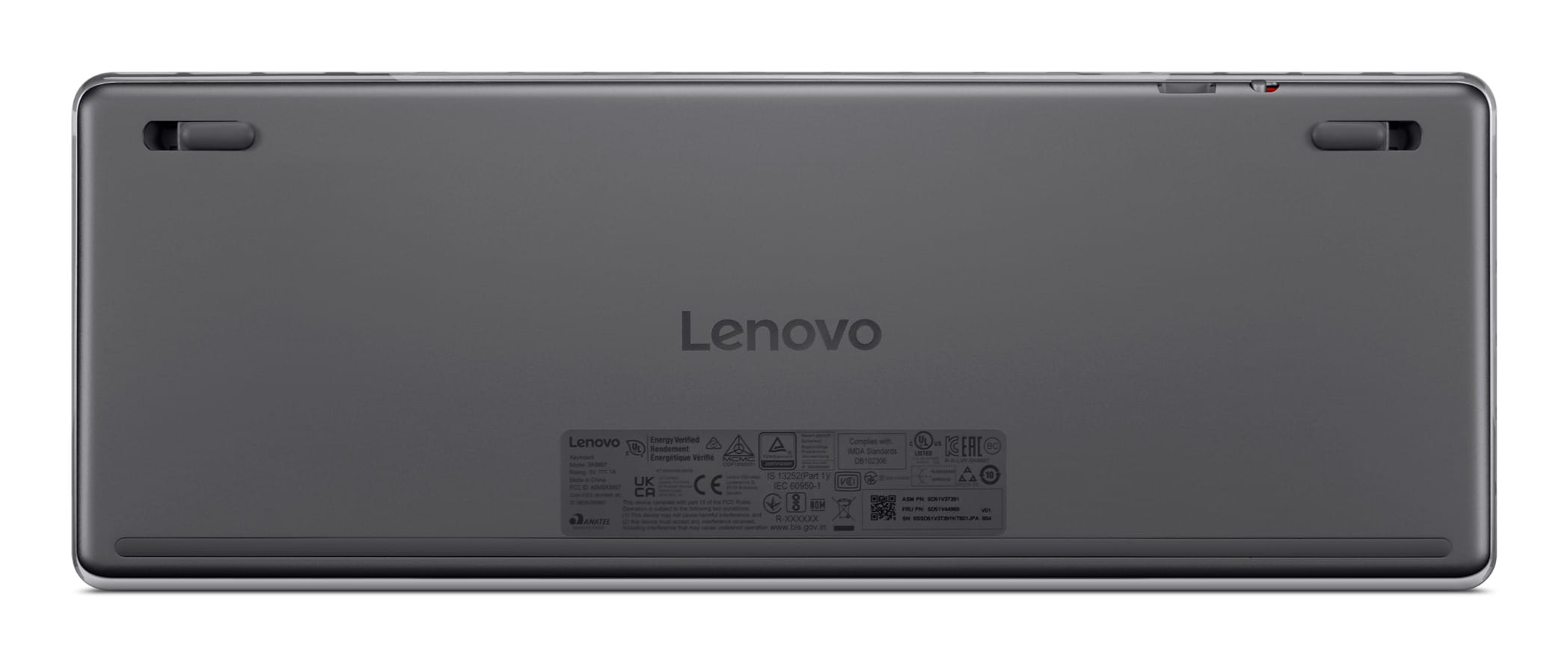 Lenovo 4Y41V37355, Tenkeyless (80 - 87 %), Verkabelt & Kabellos, USB + RF Wireless + Bluetooth, Optischer Schlüsselschalter, LED, Grau