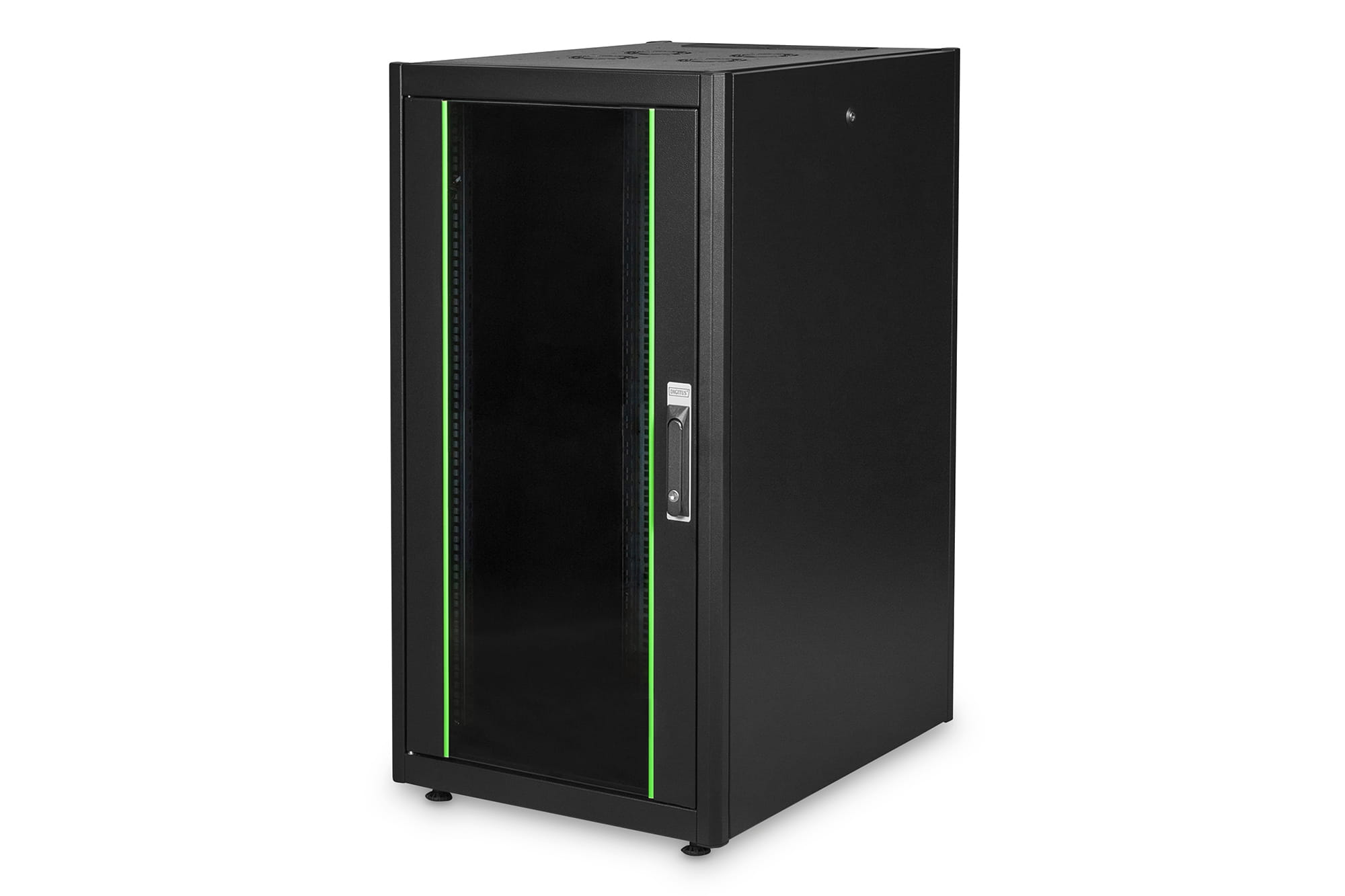 DIGITUS Professional Dynamic Basic Series DN-19 22U-6/8-DB - Schrank Netzwerkschrank - Schwarz, RAL 9005 - 22U - 48.3 cm (19")