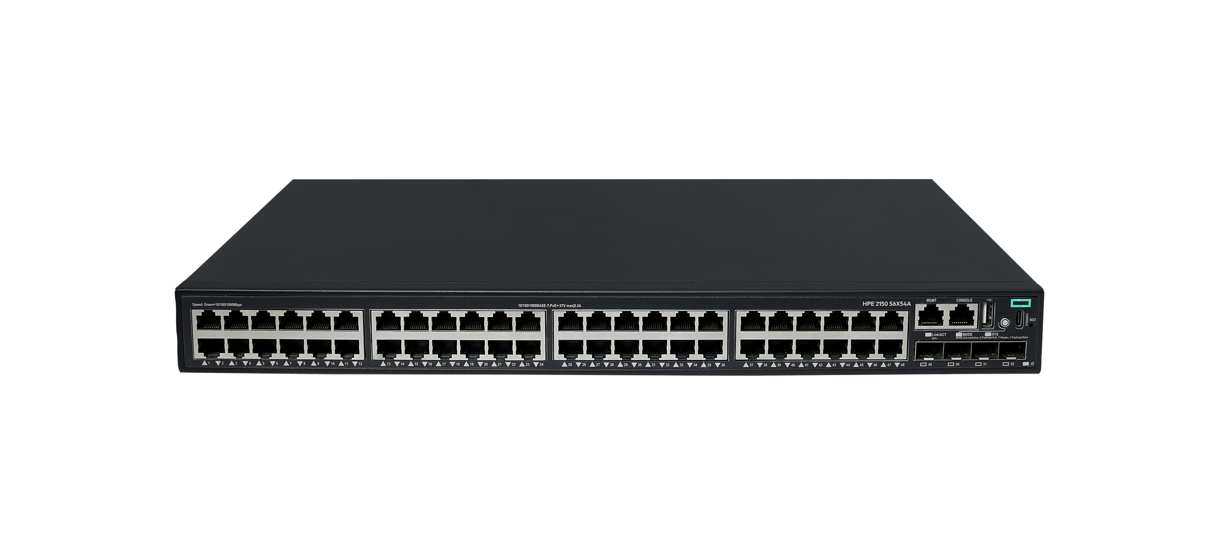 HPE Networking Comware 5150L 48p 10M/100M/1G PoE+ 4p SFP+ 1G/10G 770W Switch - Switch - L3 - managed - 48 x 10/100/1000Base-T (PoE+)