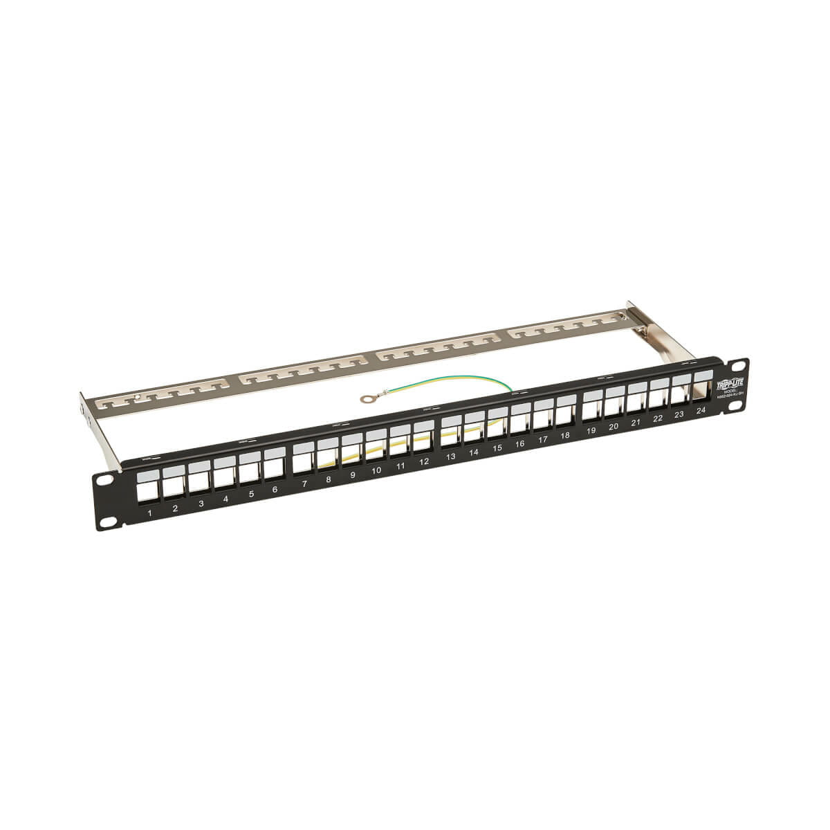 Tripp Eaton Tripp Lite Series 24-Port 1U Rack-Mount Shielded Blank Keystone/Multimedia Patch Panel, RJ45 Ethernet, USB, HDMI, Cat5e/6 - Patch Panel - Schwarz - 1U - 48.3 cm (19")