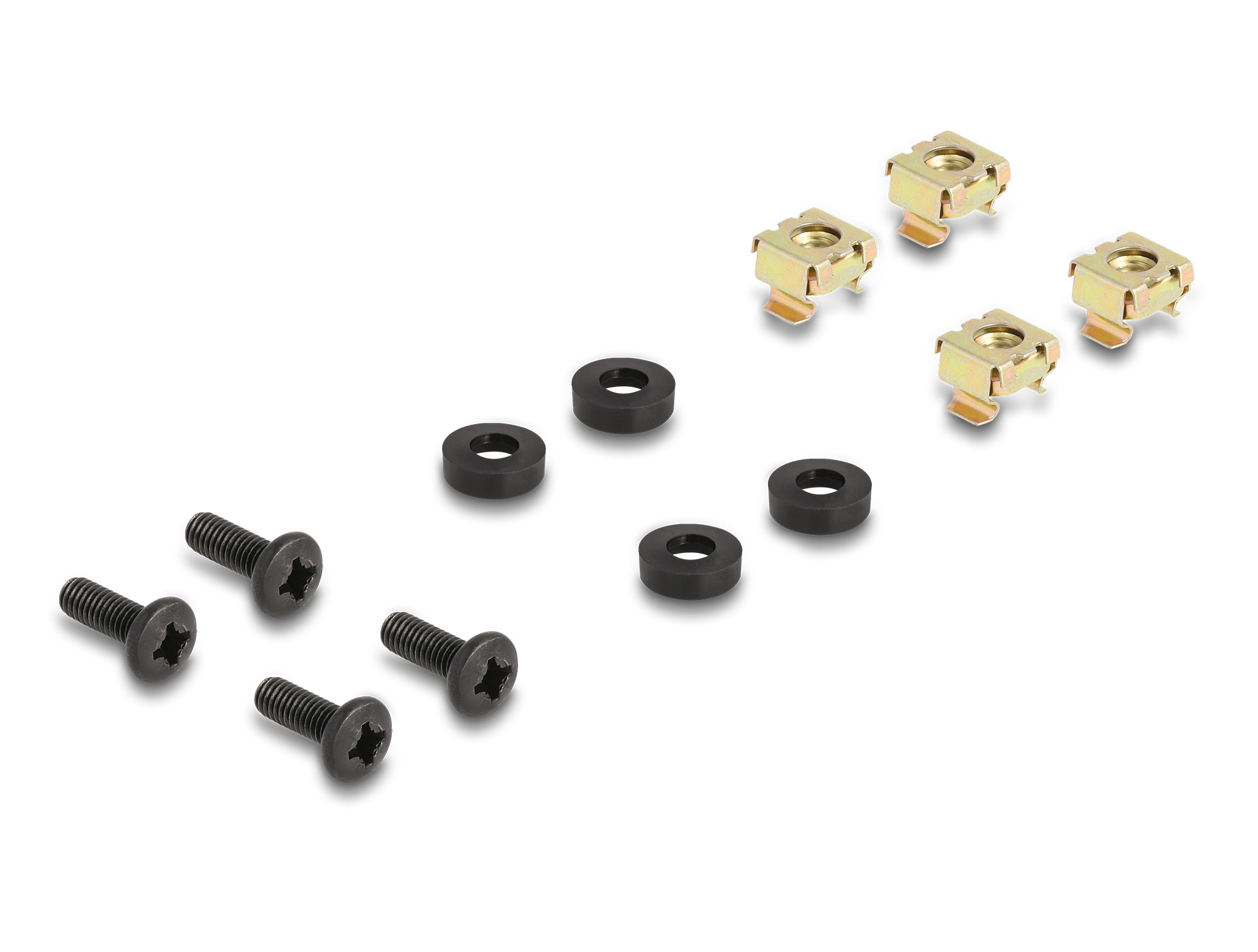 Delock Verlegetafel für Rack-Kabelmanagement - 8 Gummikabeldurchführungen, 10 Haken - Dunkelgrau - 2U - 48.3 cm (19")