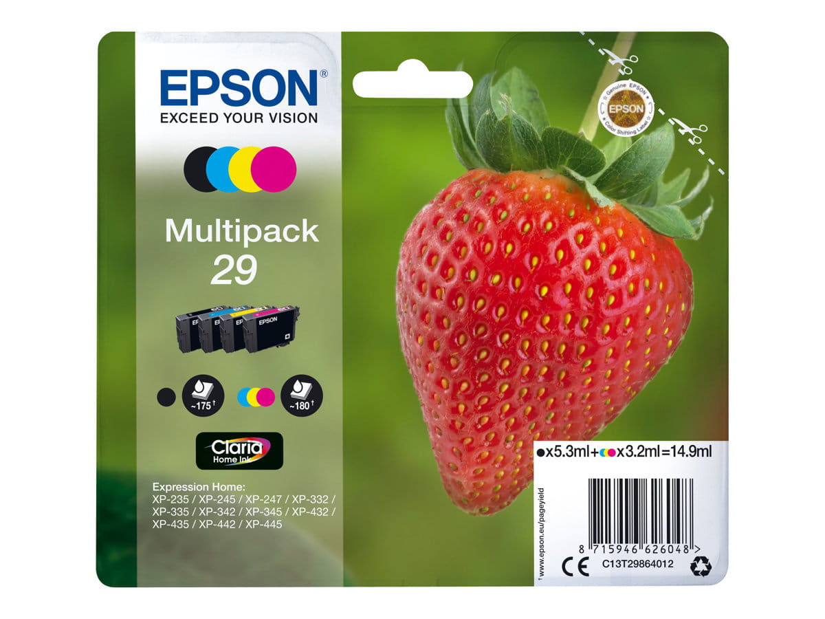 Epson 29 Multipack - 4er-Pack - Schwarz, Gelb