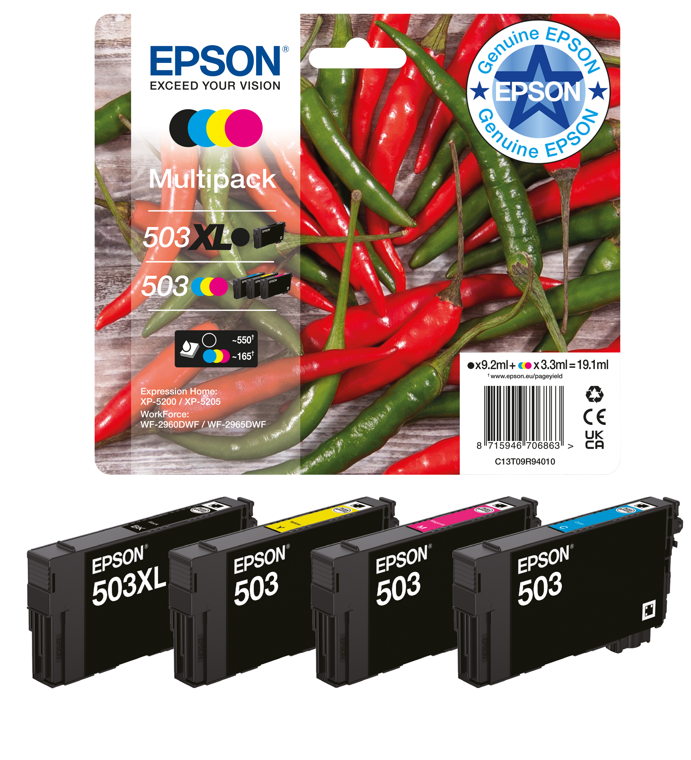 Epson 503 - 3.3 ml - Gelb - original - Blisterverpackung