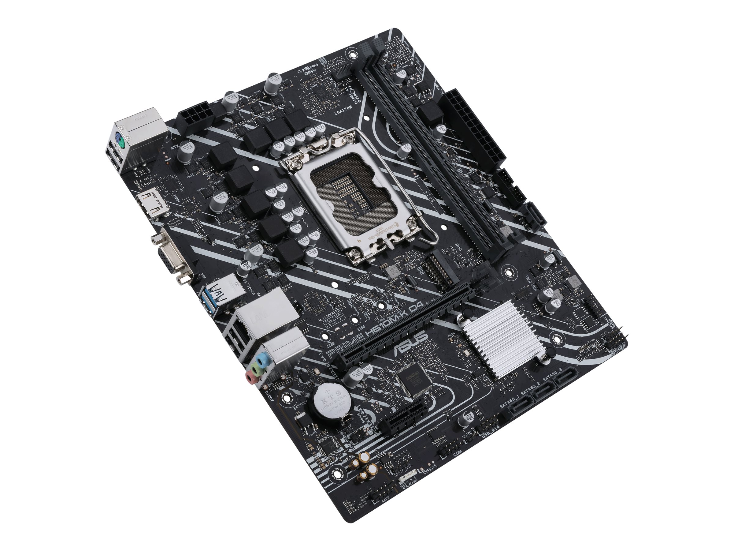 ASUS PRIME H610M-K D4 - Motherboard - micro ATX - LGA1700 Sockel - H610 Chipsatz - USB 3.2 Gen 2, USB 3.2 Gen 1 - Gigabit LAN - Onboard-Grafik (CPU erforderlich)