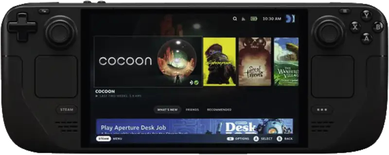 Valve Steam Deck, Dampfdeck, SteamOS, Schwarz, Digital, OLED, 18,8 cm (7.4")