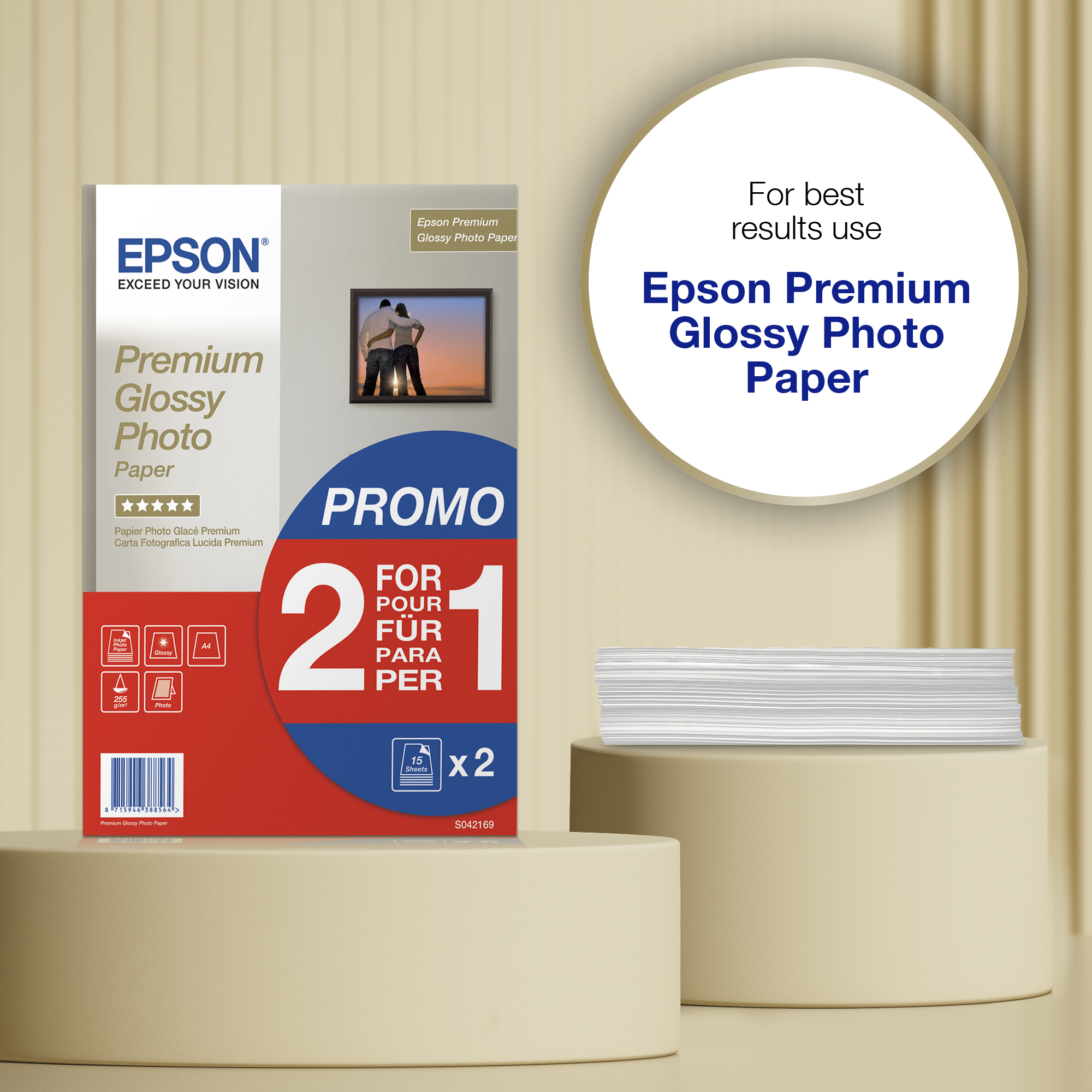 Epson Premium Glossy Photo Paper BOGOF - Glänzend - A4 (210 x 297 mm)