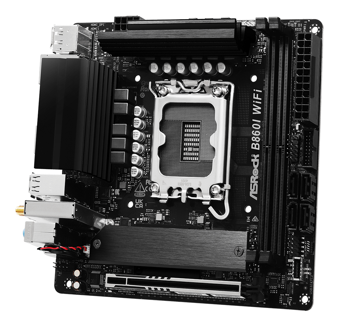 ASRock B860I WiFi, Intel, LGA 1851 (Socket V1), DDR5-SDRAM, 128 GB, DIMM, Zweikanalig