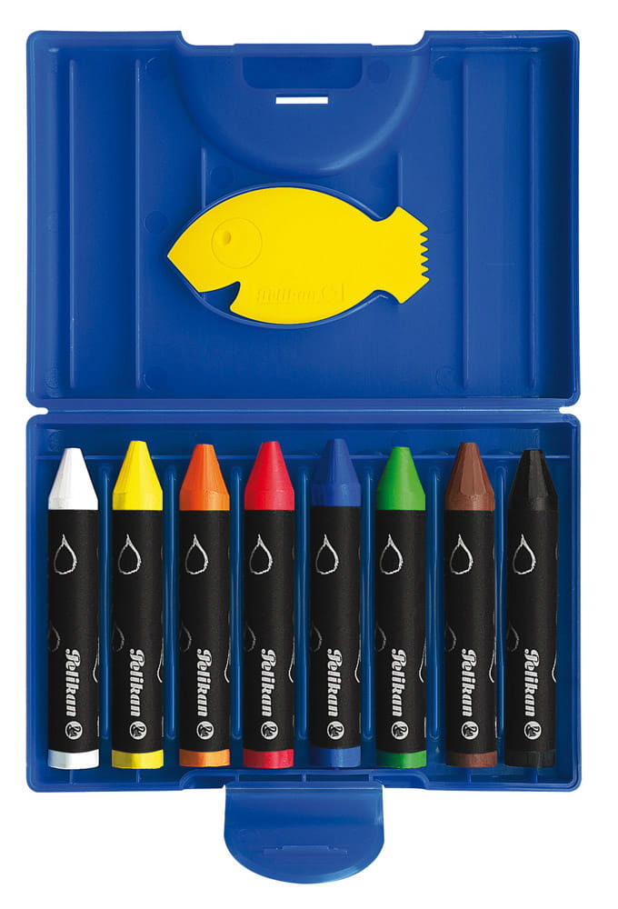 Pelikan 666/8 WL - Farbstift - Wachs - verschiedene Farben (Packung mit 8)