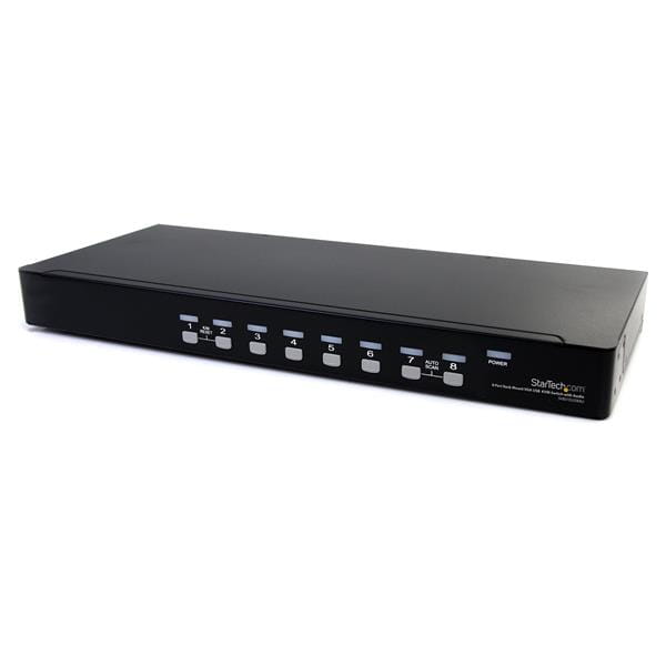 StarTech.com 8 Port Rackmount USB VGA KVM Switch - 8-fach VGA Umschalter mit Audio und OSD (On-Screen-Display)