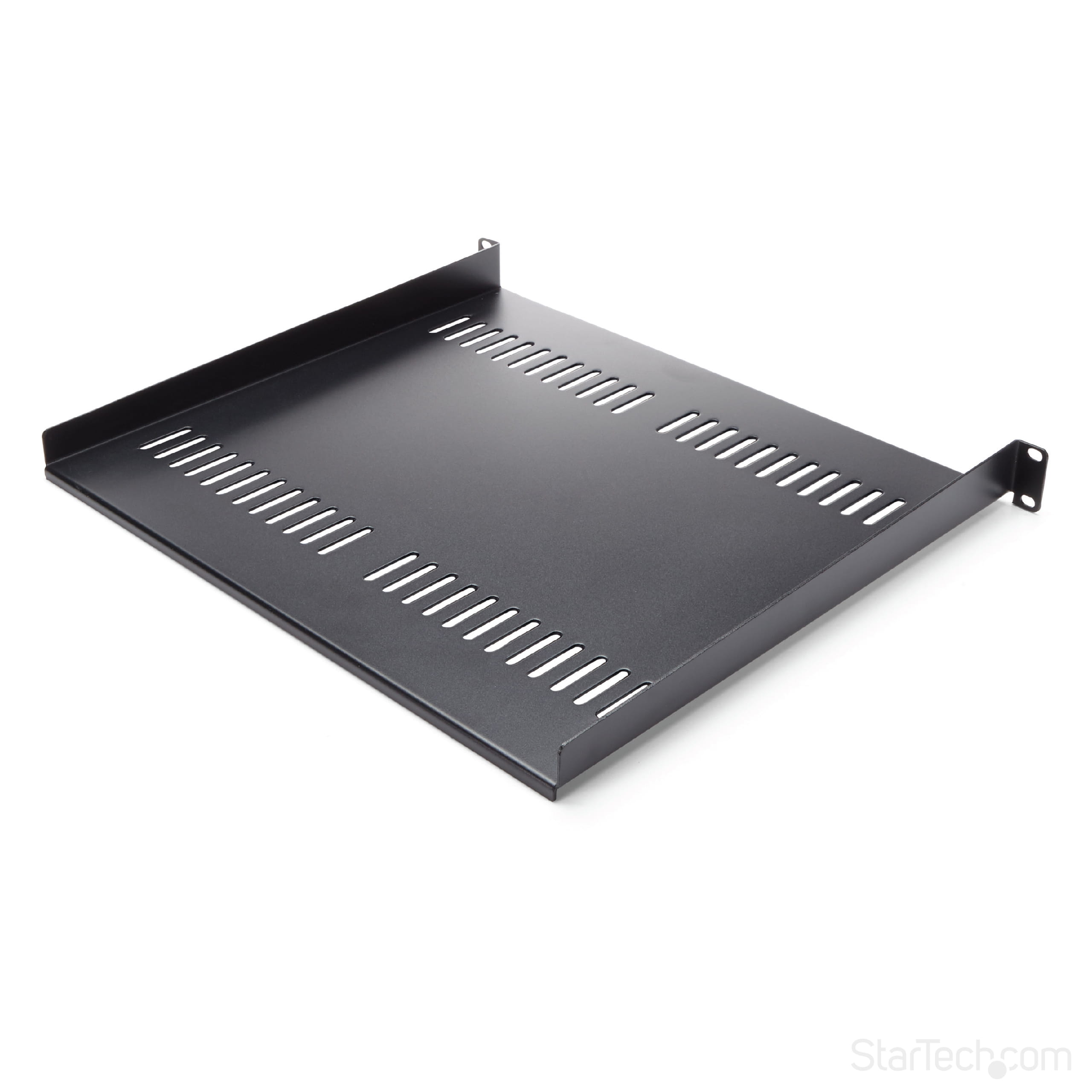 StarTech.com Startech Belüfteter Server Rack Fachboden 1 HE - 40,6 cm Tief - Stahl - Rack - Regal - Schwarz - 1U - 40.6 cm (16")
