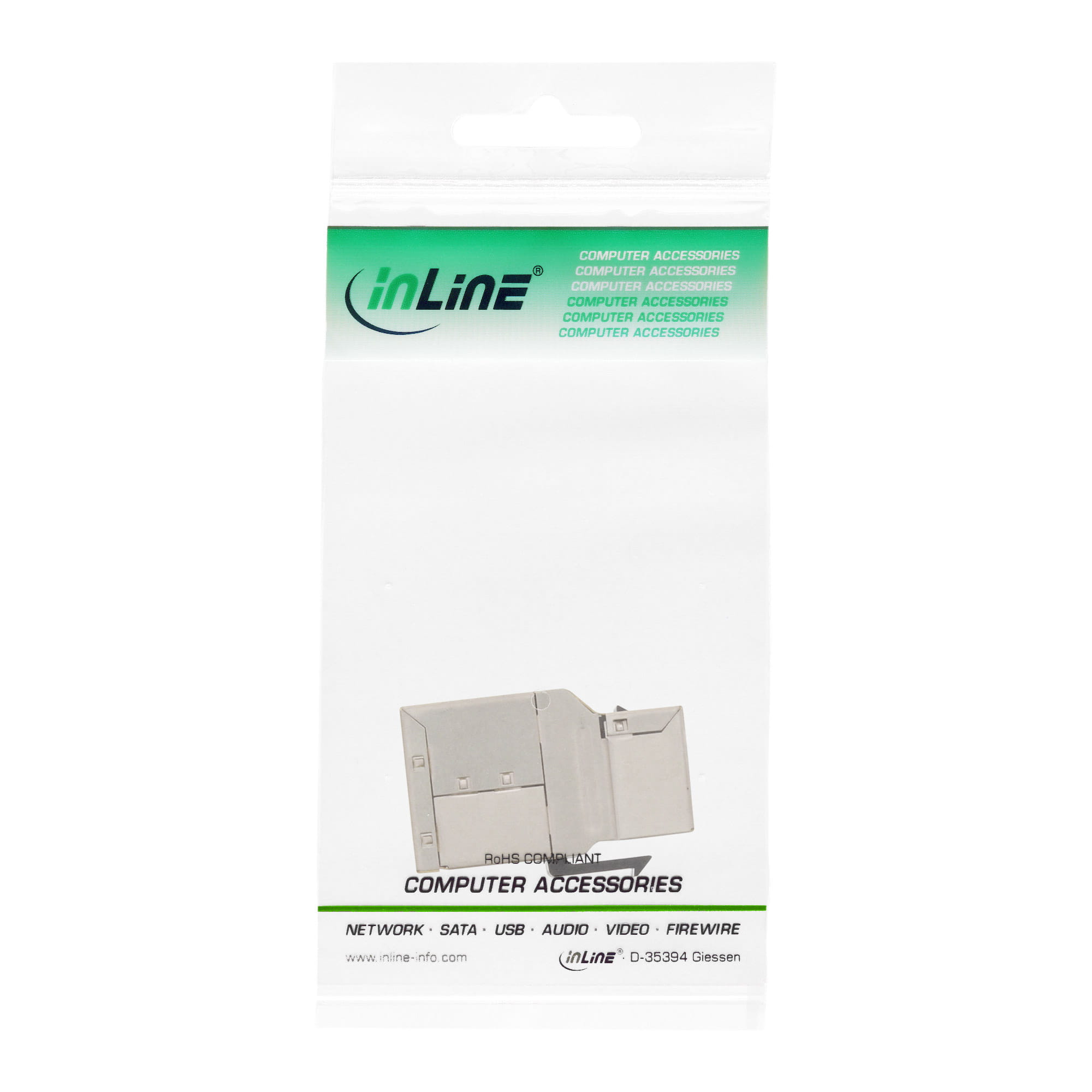 InLine Keystone RJ45 Buchse / Buchse - SNAP-In - Cat.6A STP