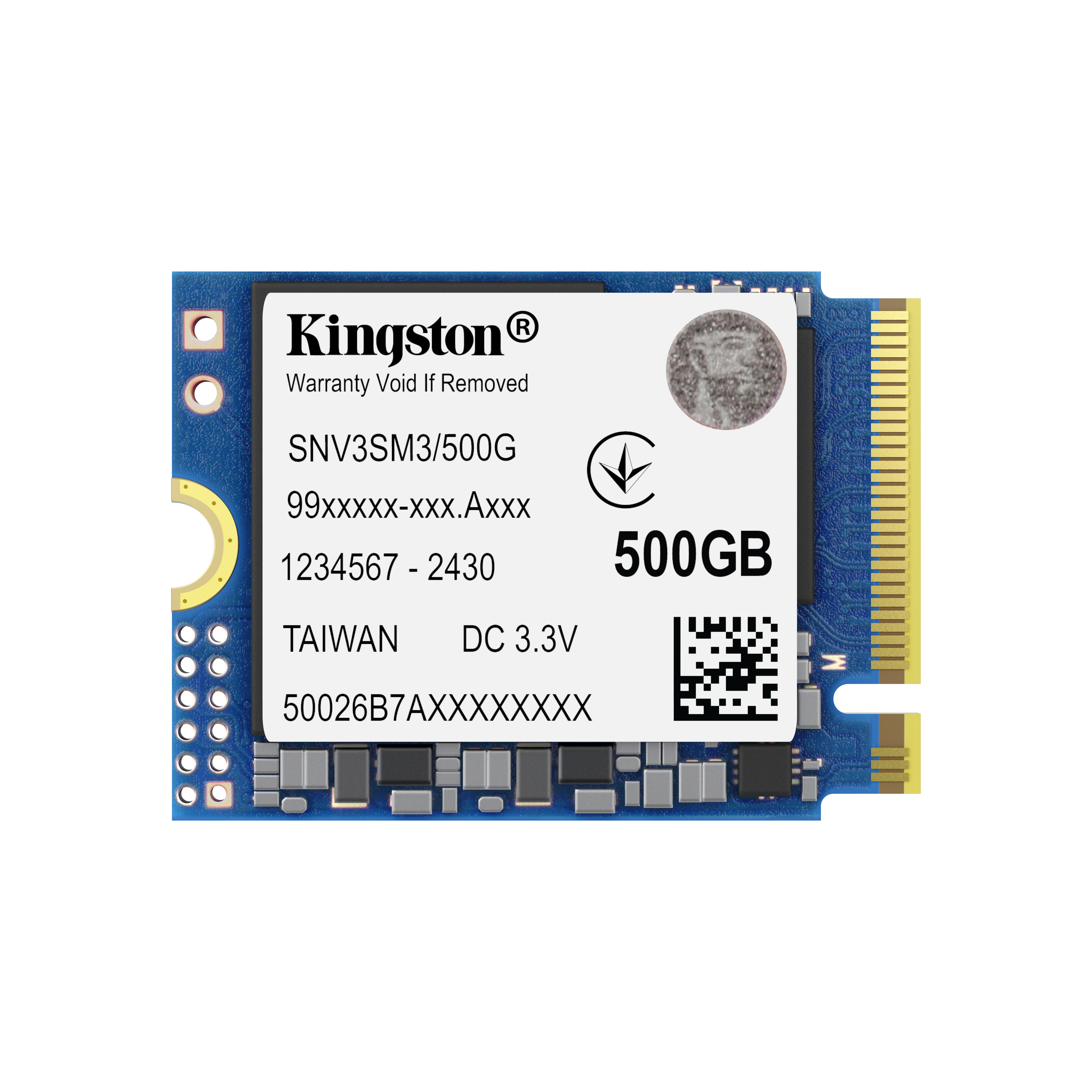 Kingston 500G NV3 M.2 2230 NVMe SSD, 500 GB, M.2, 5000 MB/s