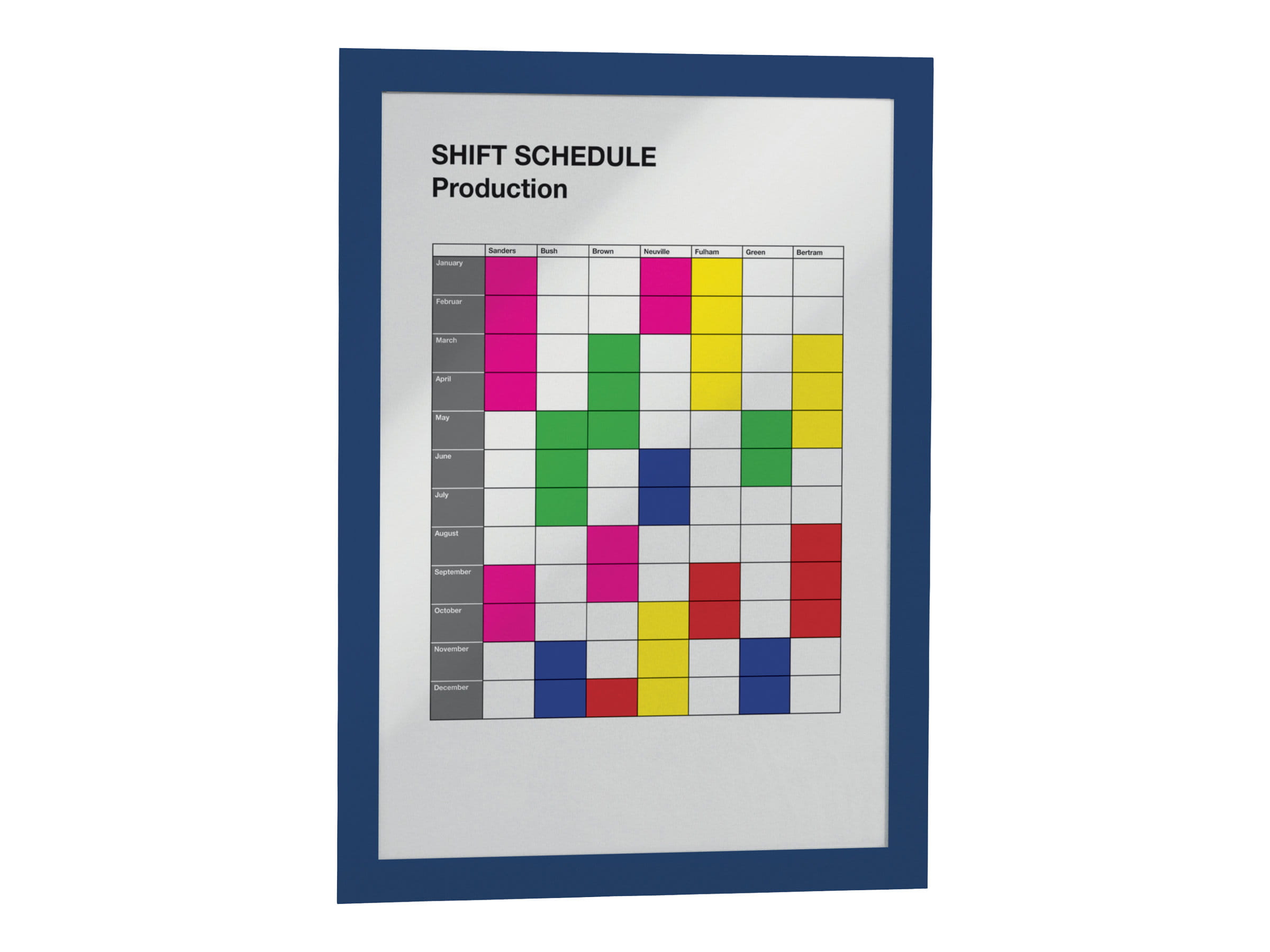 Durable DURAFRAME MAGNETIC - Dokumentenhalterung - für A4 - magnetisch - Blau (Packung mit 5)