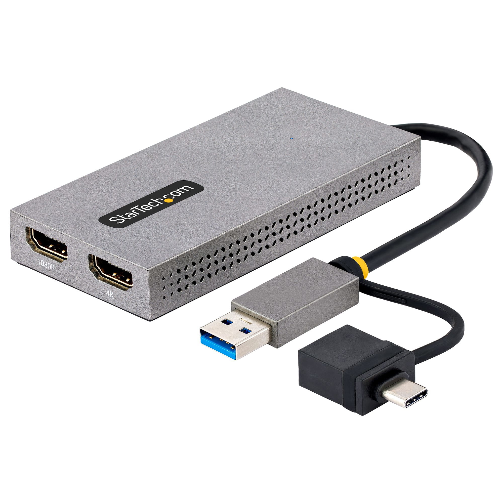 StarTech.com USB HDMI Dual Monitor Adapter, USB A/C zu 2x HDMI (4K & FHD)