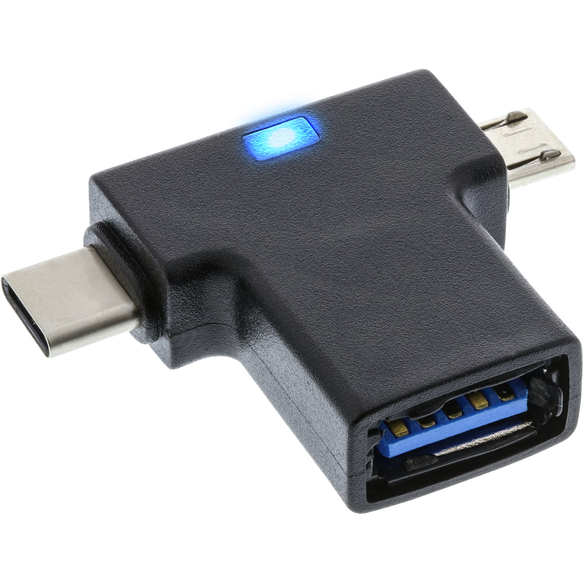 InLine USB 3.1/2.0 T-Adapter - USB-C Stecker oder Micro-USB an A Buchse
