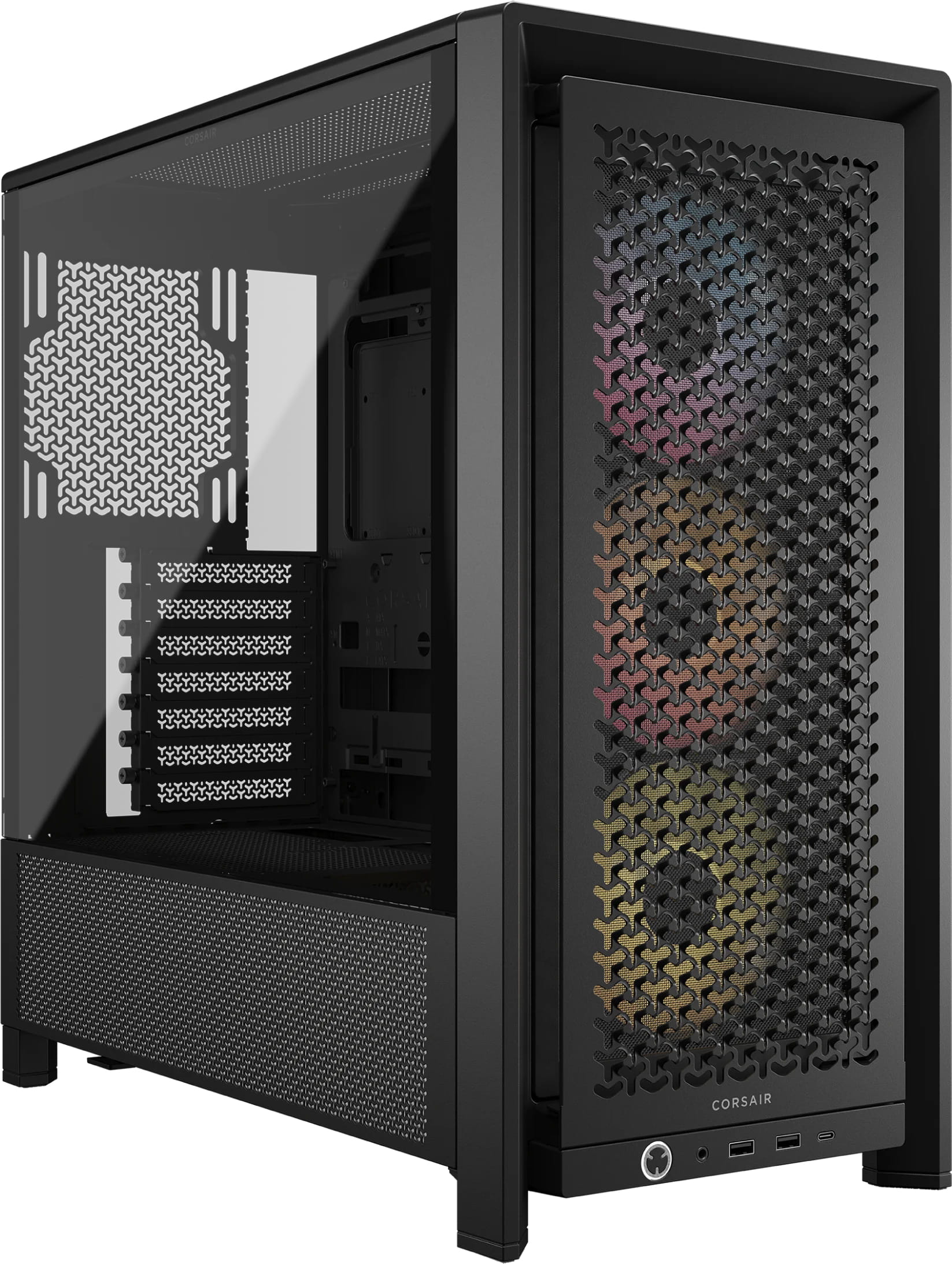 Corsair FRAME 4000D RS ARGB - Midi-Tower Gaming - E-ATX - Seitenteil mit Fenster (gehärtetes Glas)