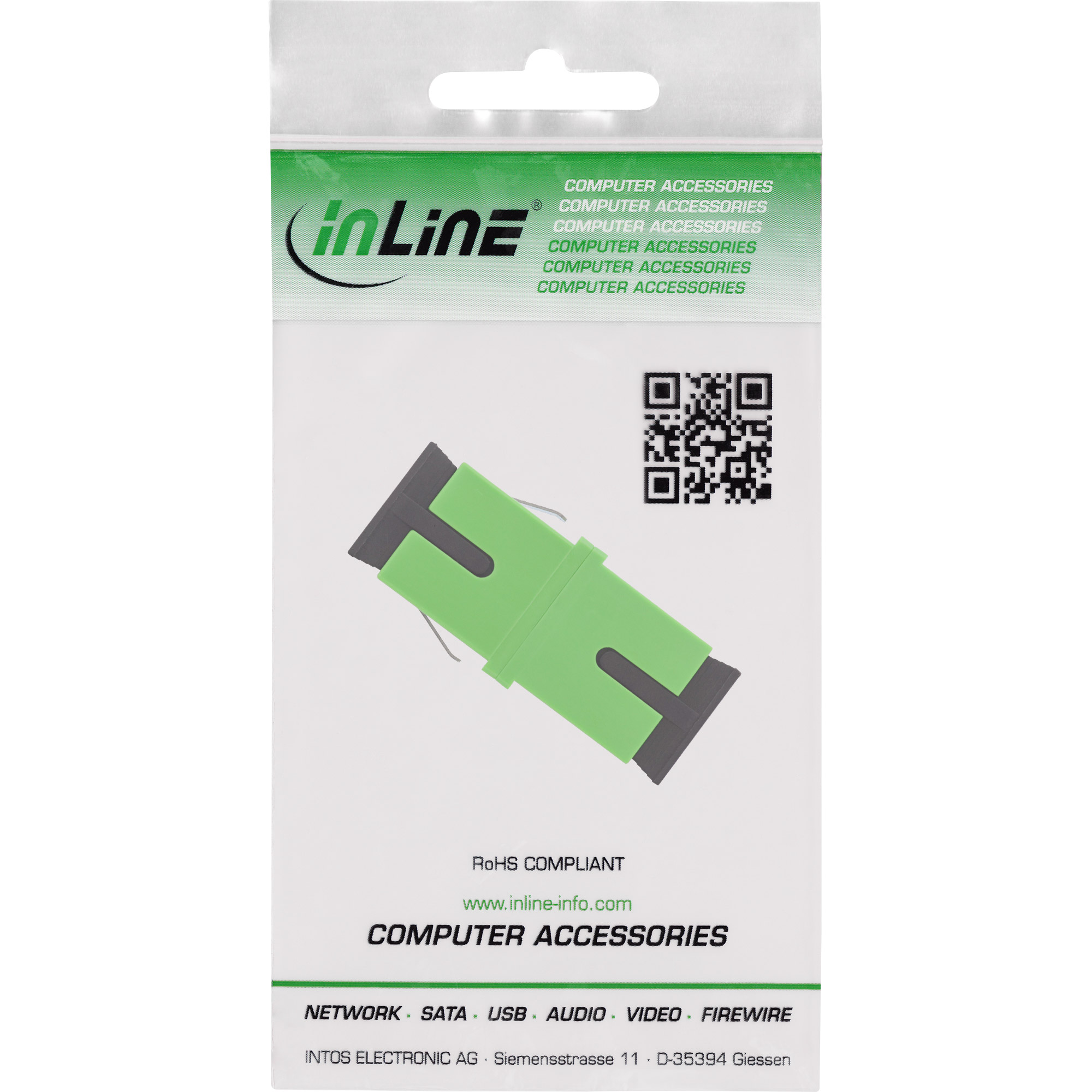 InLine LWL-Kupplung - Simplex SC/SC - singlemode - mit Shutter intern