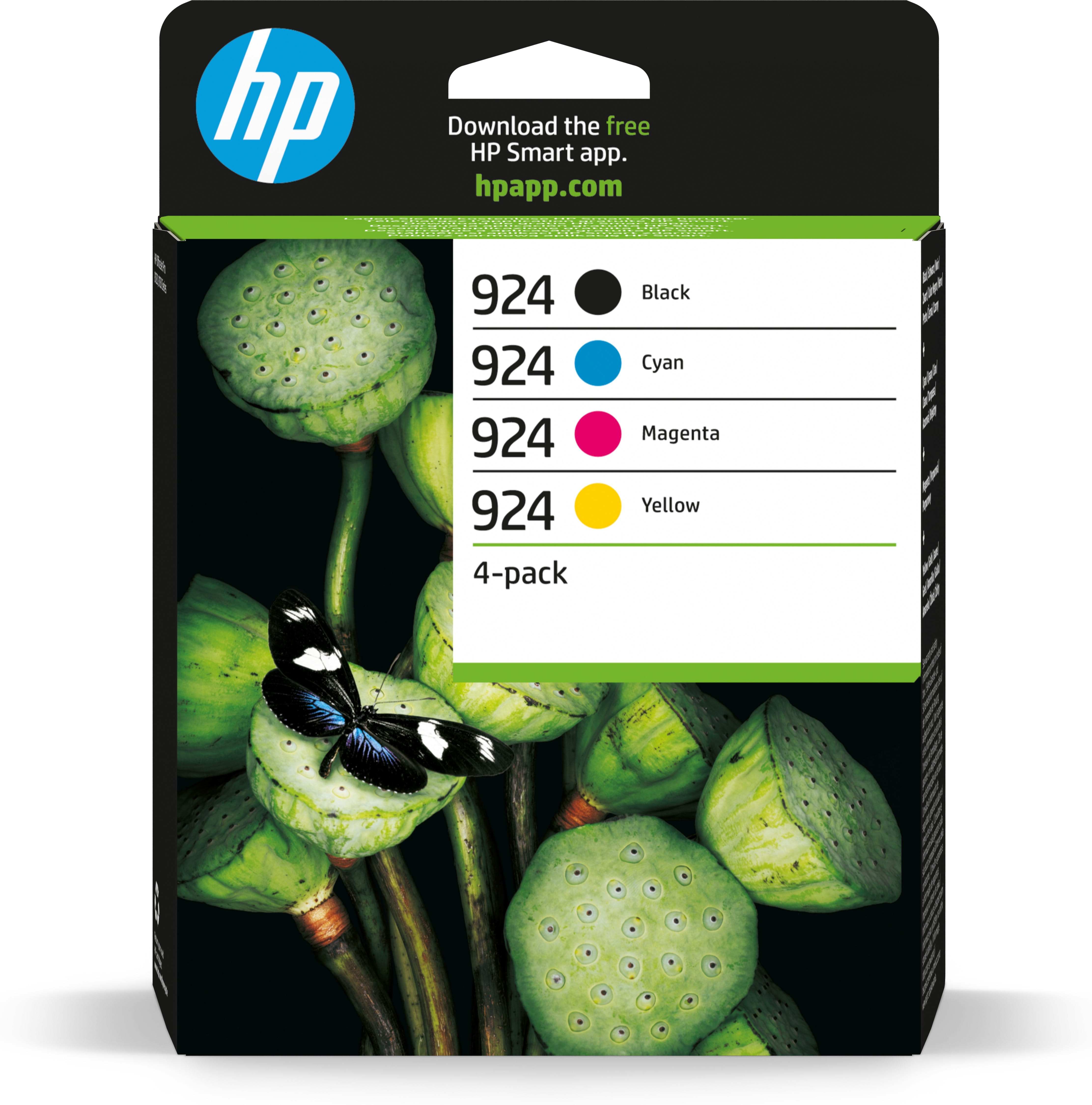 HP 924 - 4er-Pack - Schwarz, Gelb, Cyan, Magenta