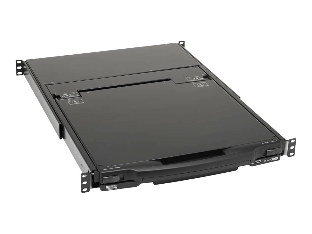 Tripp Eaton Tripp Lite Series DisplayPort KVM Console Switch 16-Port 17in LCD Dual Rail 1URM - KVM-Konsole mit KVM-Switch - 16 Anschlüsse - USB - 43.2 cm (17")