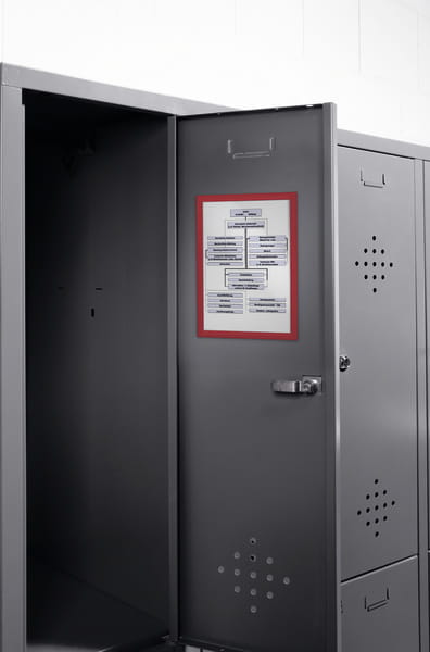 Durable DURAFRAME MAGNETIC - Dokumentenhalterung - für A4 - magnetisch - Rot (Packung mit 5)