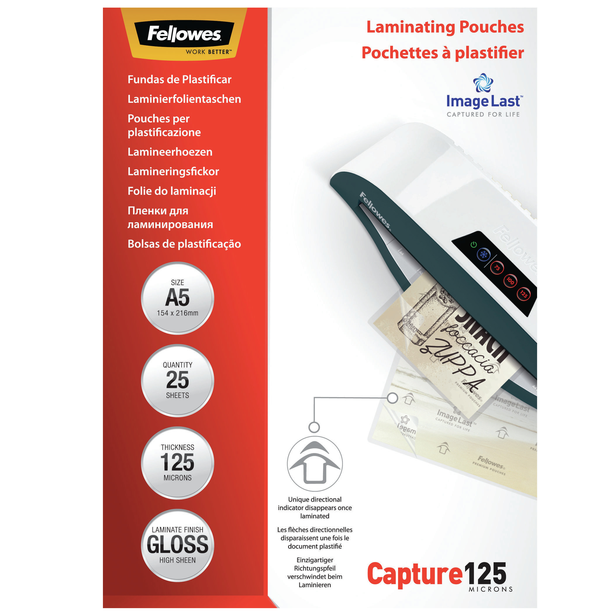Fellowes ImageLast - Glänzend - 25er-Pack - A5 (148 x 210 mm)