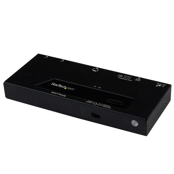 StarTech.com 2 Port HMDI Switch / Verteiler - Automatische Umschaltung mit IR-Fernbedienung