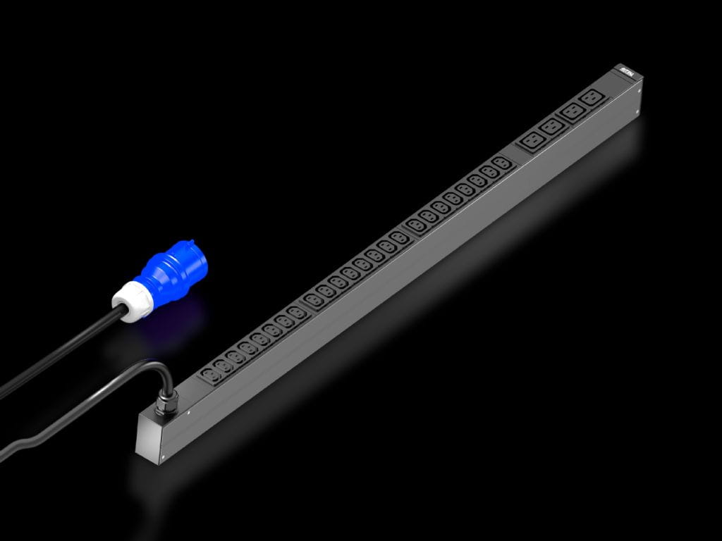 Rittal PDU Basic - Stromverteilungseinheit - Wechselstrom 230 V - 3.7 kW - 1-phasig - Ausgangsanschlüsse: 28 (4 x IEC 60320 C19, 24 x IEC 60320 C13)