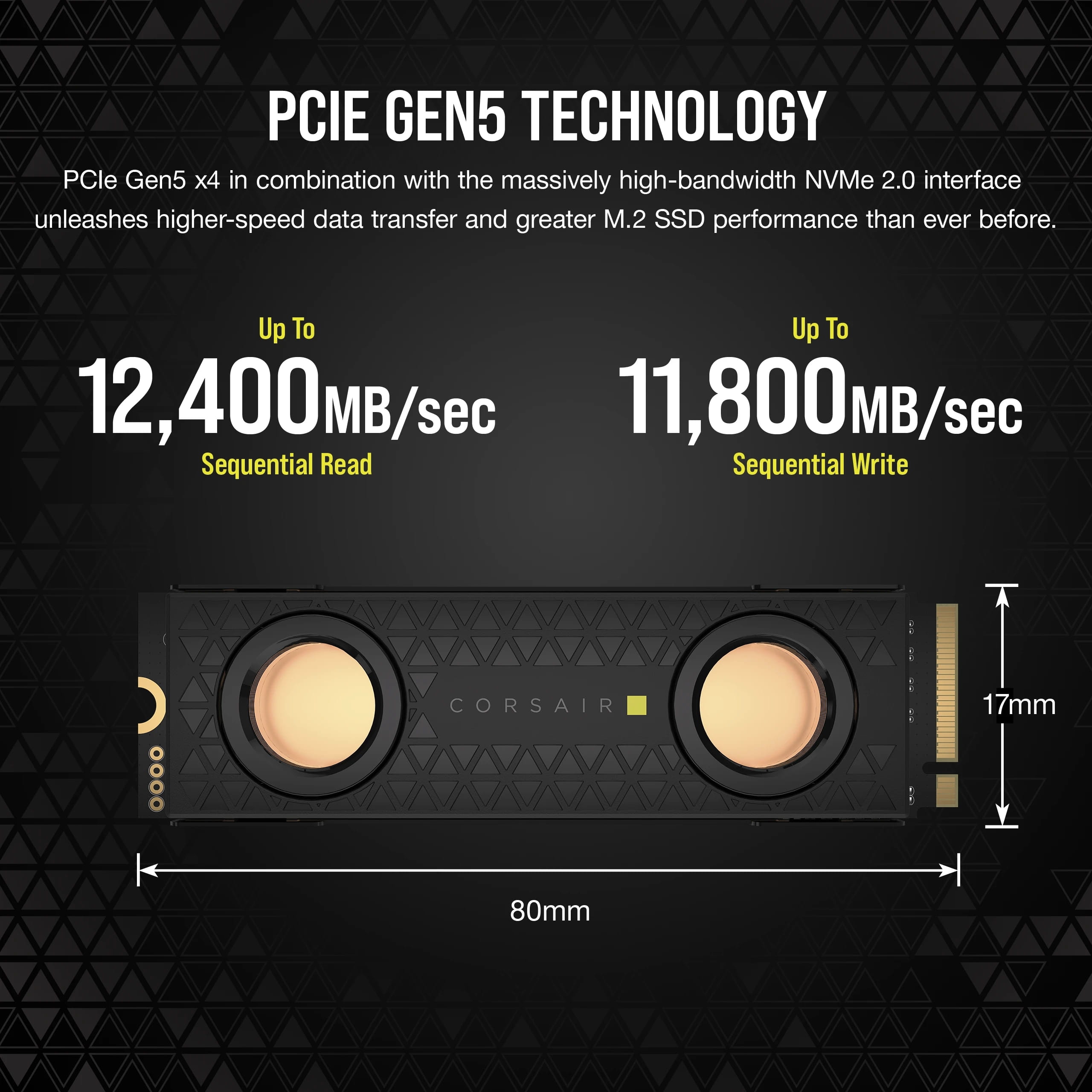 Corsair Hydro X Series MP700 PRO - SSD - 2 TB - intern - M.2 2280 - PCI Express 5.0 x4 (NVMe)