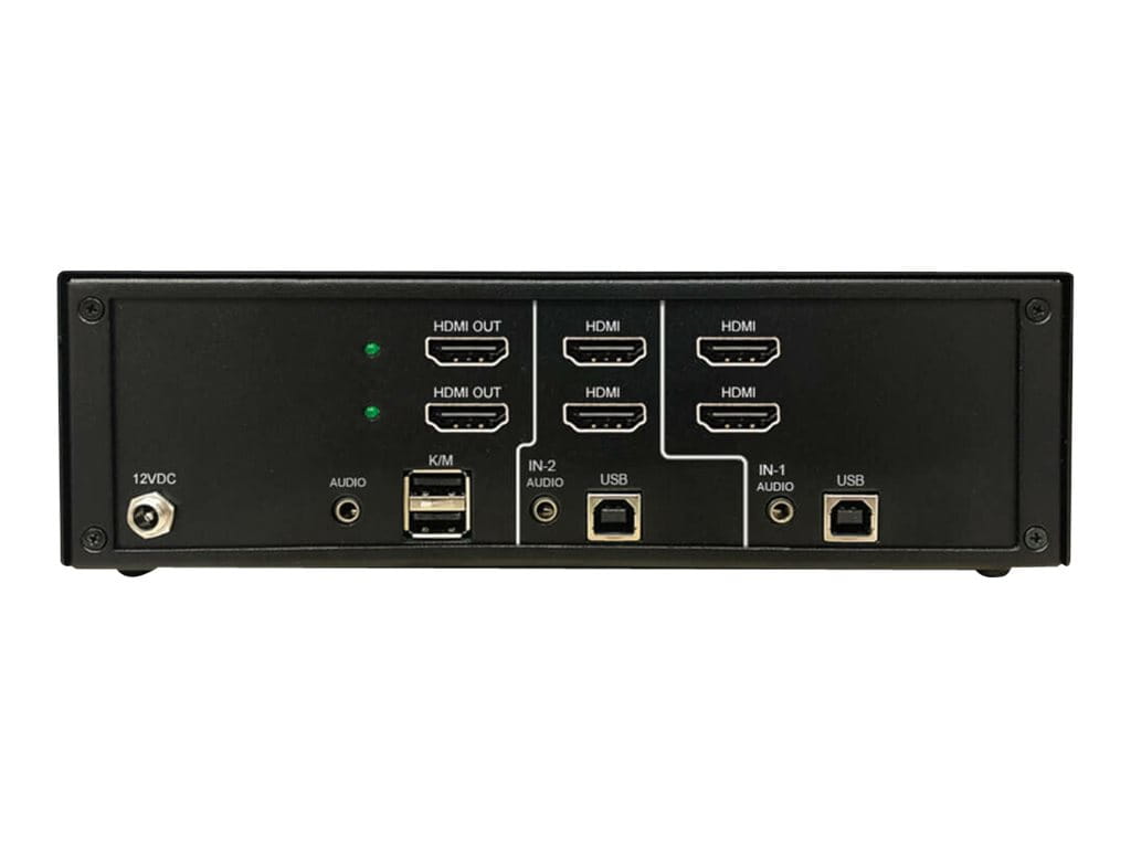 Tripp Secure KVM Switch, 2-Port, Dual Head, HDMI to HDMI, 4K, NIAP PP4.0, Audio, TAA
