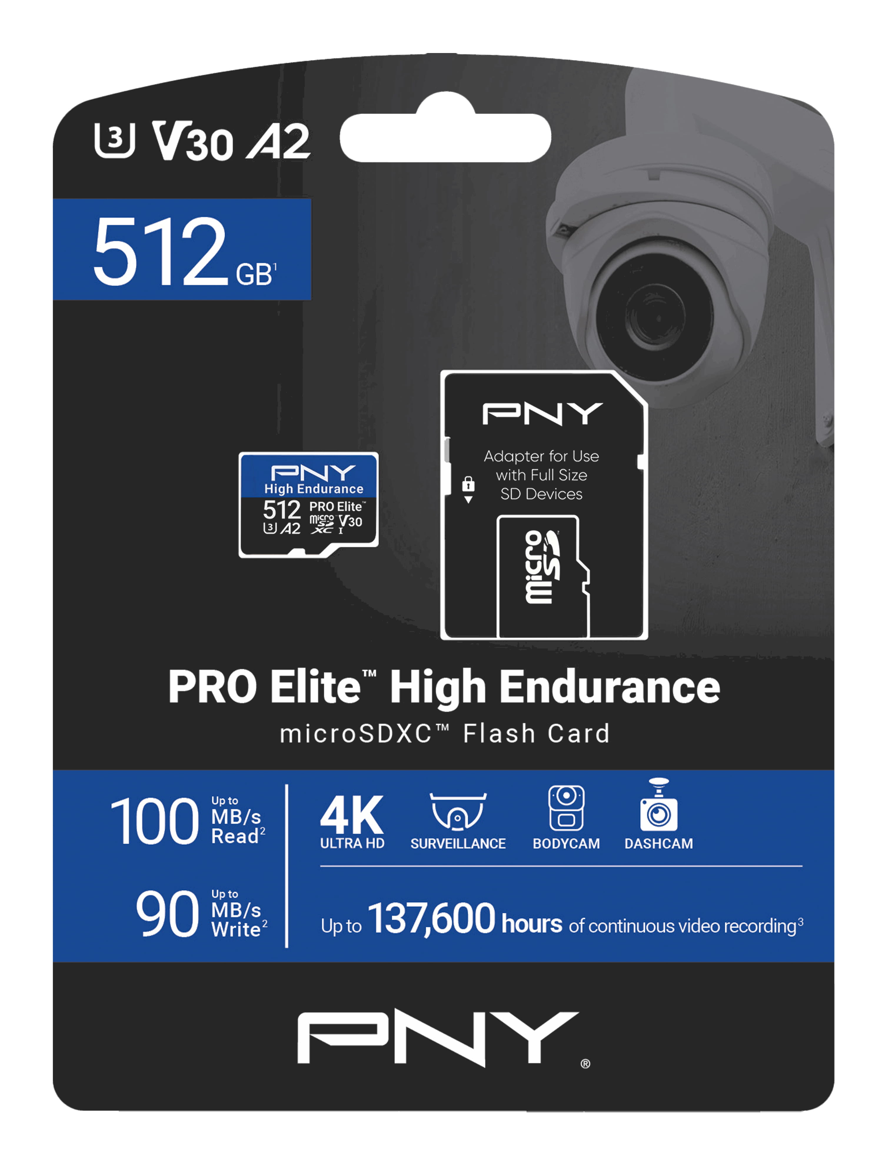 PNY PRO Elite High Endurance - Flash-Speicherkarte (SD-Adapter inbegriffen)