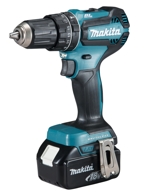 Makita DHP485RFJ, Handbohrmaschine, Ohne Schlüssel, Schwarz, Blau, 1,3 cm, 1900 RPM, 3,8 cm