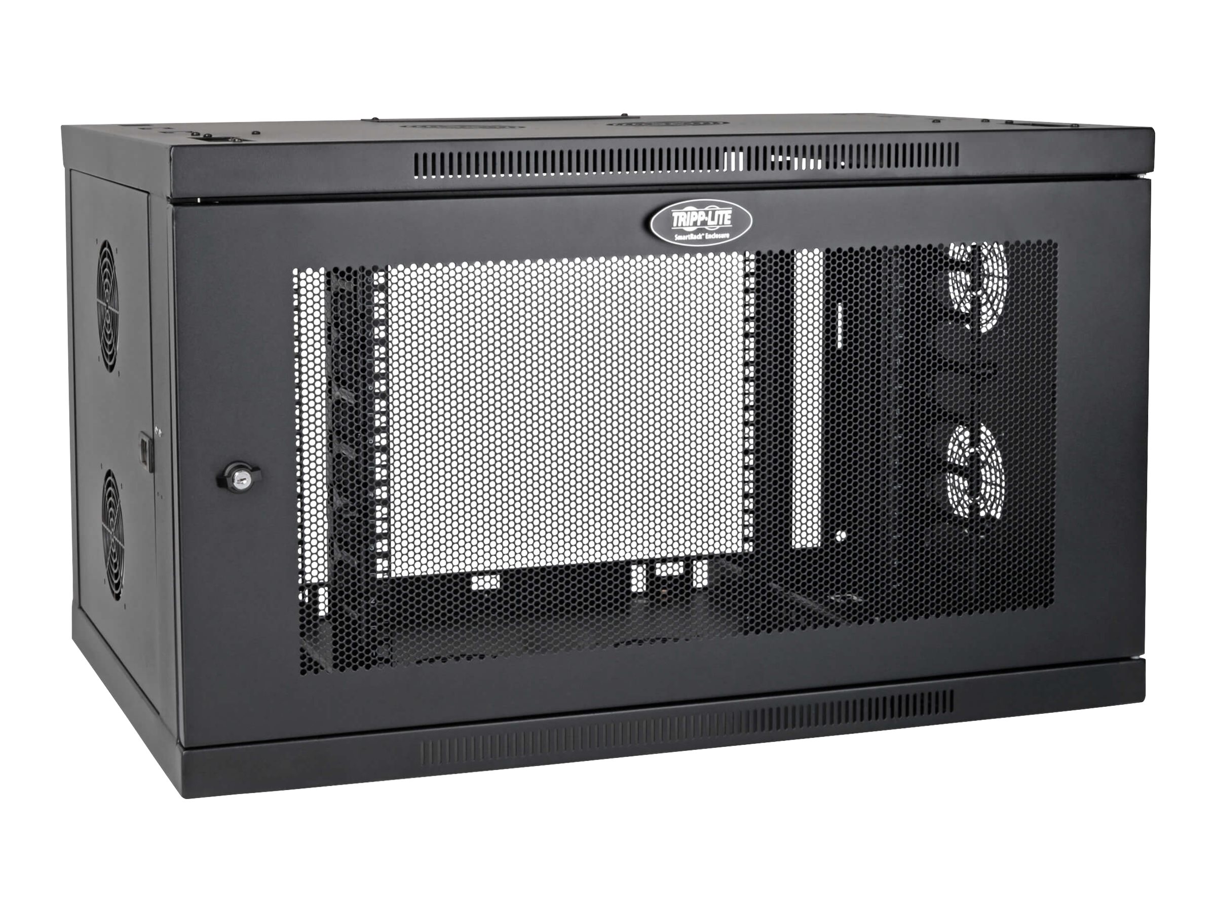 Tripp 9U Wallmount Rack Enclosure Server Cabinet Wide Cable Management - Schrank für Rack-Gehäuse - geeignet für Wandmontage - Schwarz - 9U - 48.3 cm (19")
