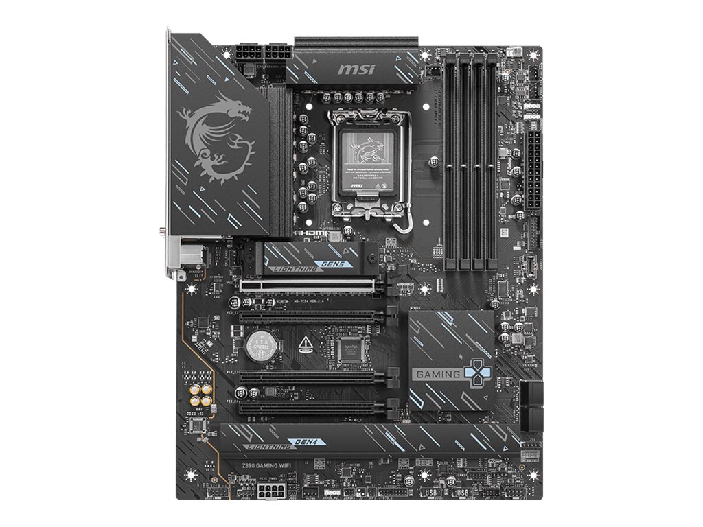 MSI Z890 GAMING WIFI - Motherboard - ATX - LGA1851 Sockel - Z890 Chipsatz - USB-C 3.2 Gen 2x2, USB 3.2 Gen 1, USB4 - 2.5 Gigabit LAN, Wi-Fi 7, Bluetooth - Onboard-Grafik (CPU erforderlich)