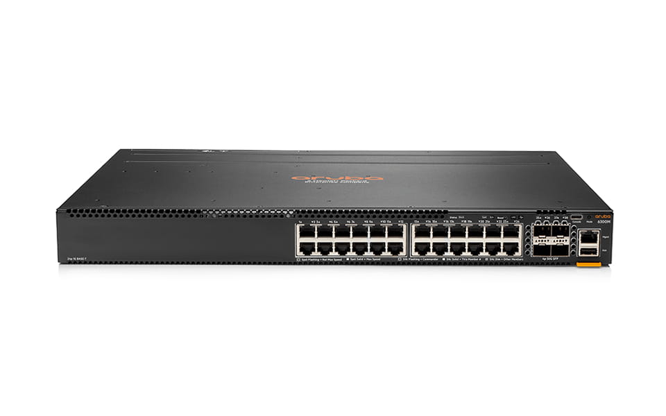 HPE Aruba Networking 6300M - Switch - L3 - managed - 24 x 10/100/1000 + 4 x 1 Gigabit / 10 Gigabit / 25 Gigabit / 50 Gigabit SFP56 (Uplink / Stacking)