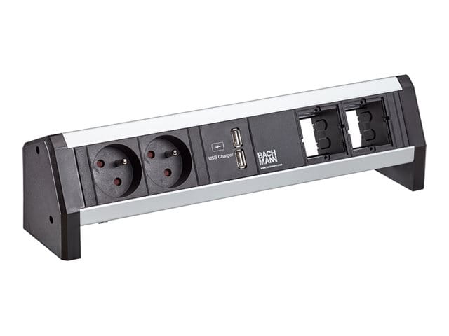 Bachmann DESK 1 - Steckdosenleiste - Eingabe, Eingang GST18 - Ausgangsanschlüsse: 2 (Strom UTE, 2 x USB)