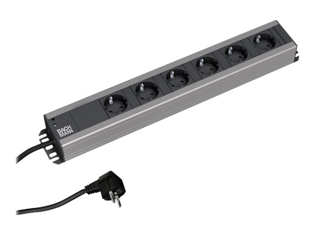 Bachmann Stromverteilungseinheit (Rack - einbaufähig) - Wechselstrom 230 V - Ausgangsanschlüsse: 6 (power CEE 7/3)