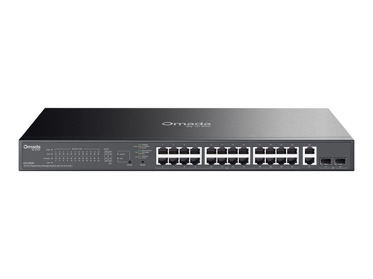 TP-LINK Omada ES228GP V1 - Switch - managed - 26 x 10/100/1000 (PoE+)