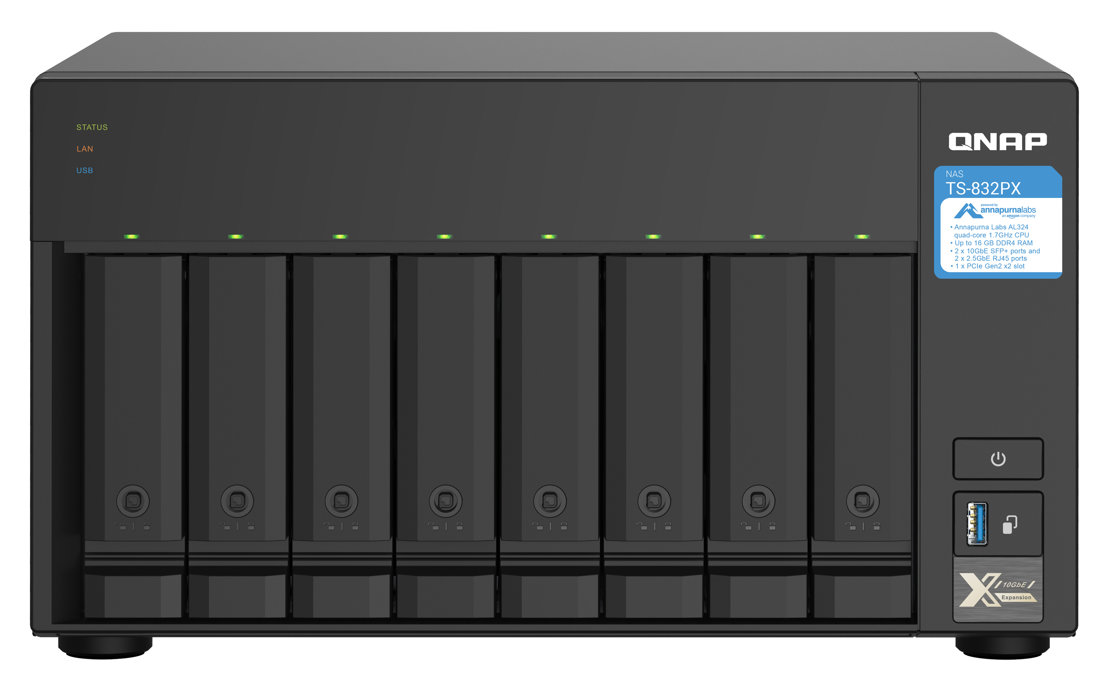 QNAP TS-832PX-4G - NAS-Server - 8 Schächte