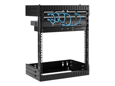 StarTech.com Startech 12U 19" Wall Mount Network Rack, Adjustable Depth 12-20" 2 Post Open Frame Server Room Rack for AV/Data/ IT Communication/Computer Equipment/Switch with Cage Nuts & Screws - 12U Adjustable Rack (RK12WALLOA)