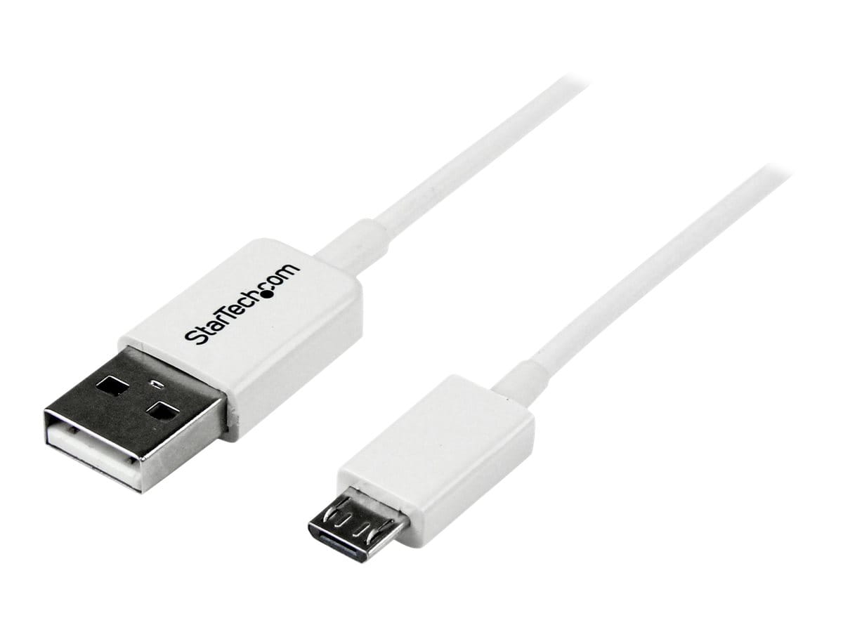 StarTech.com 50cm USB 2.0 A auf Micro USB B Kabel - USB A / Micro B Datenkabel / Anschlusskabel - Weiß - USB-Kabel - Micro-USB Typ B (M)