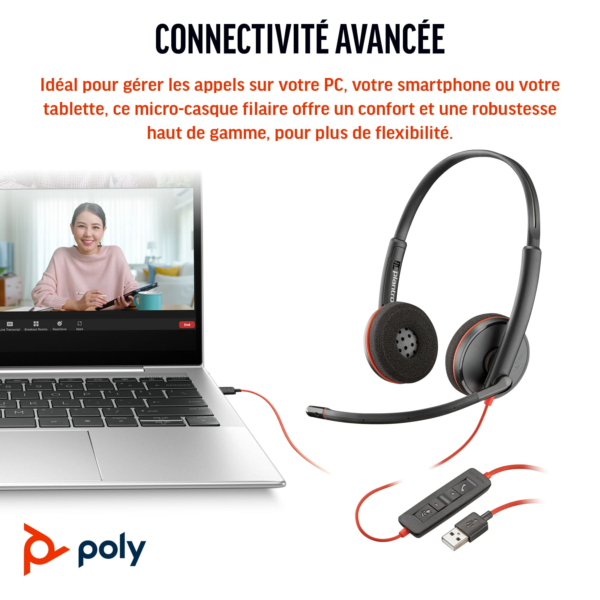 Poly Blackwire 3220 - Blackwire 3200 Series - Headset