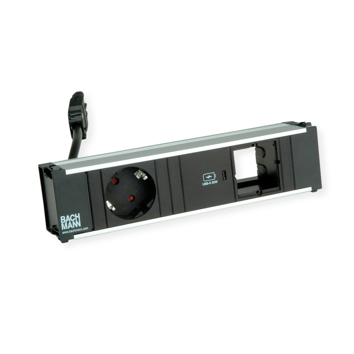 Bachmann CONI - Steckdosenleiste - Eingabe, Eingang GST18i3 - Ausgangsanschlüsse: 1 (power CEE 7/3, 24 pin USB-C)